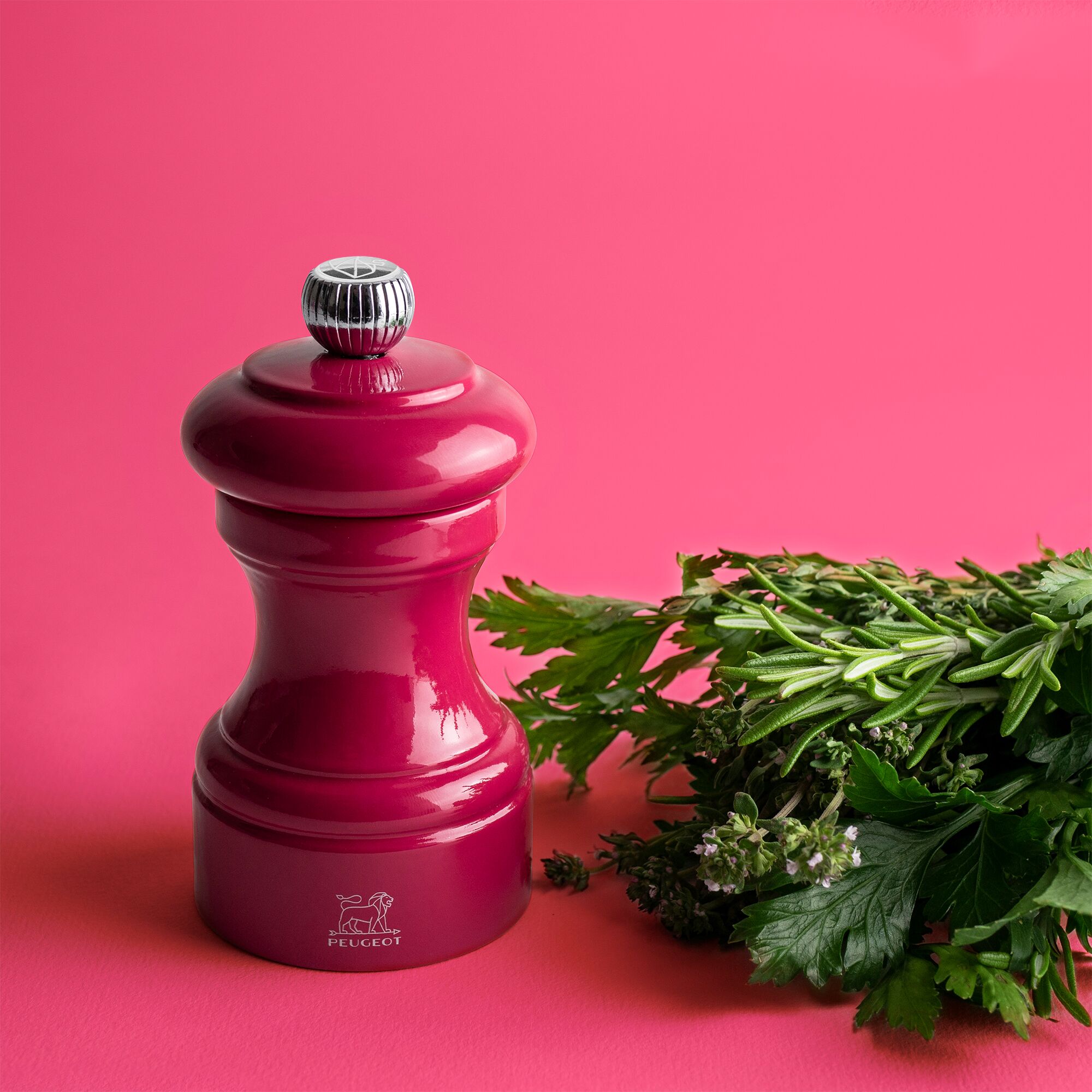 (6 pièces) PEUGEOT | BISTRORAMA – Moulin à sel – Bois – Rose bonbon – Hauteur : 100 mm