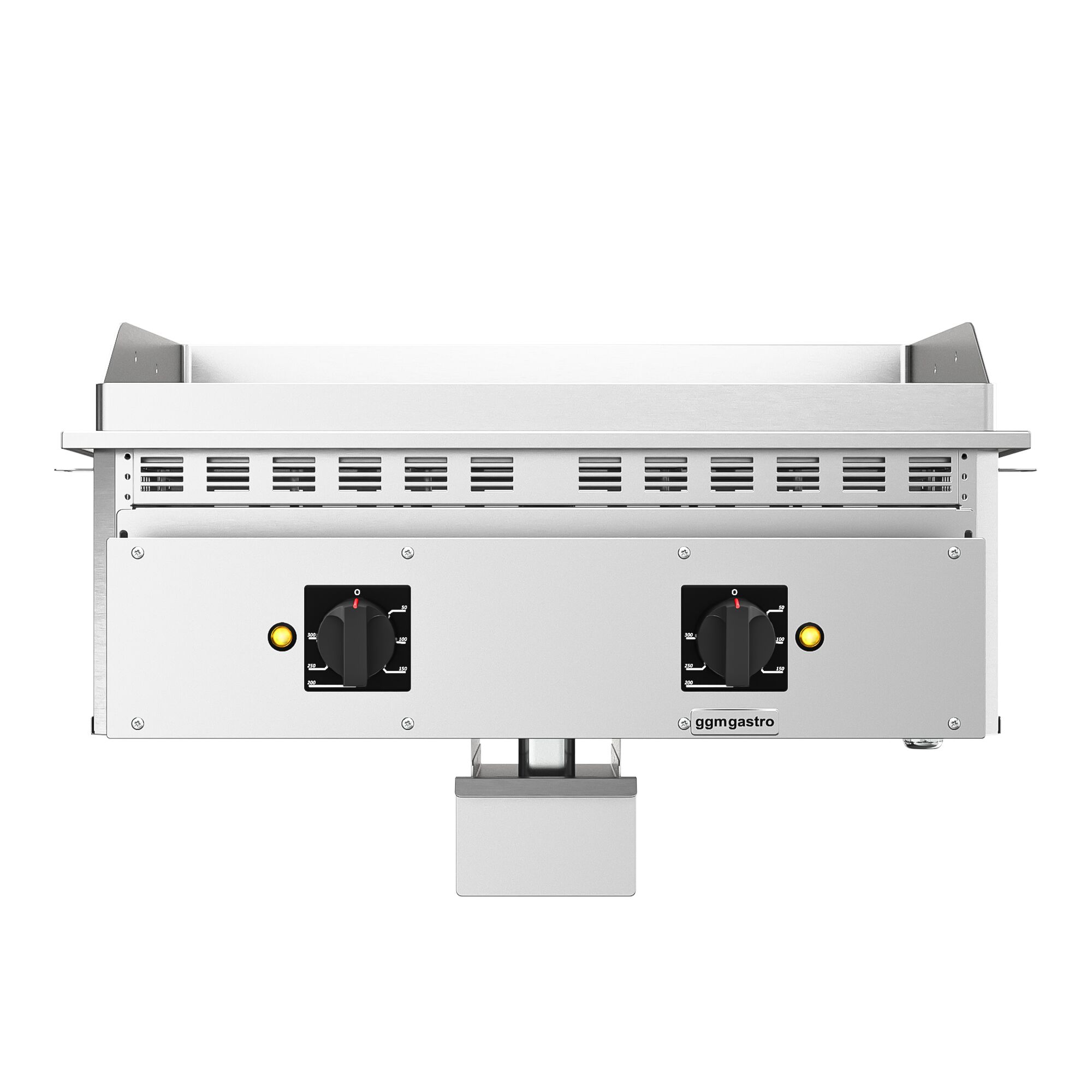 Plancha électrique - plaque acier - 9,0 kW - 1/2 lisse, 1/2 rainurée - Surface de cuisson : 800x765mm