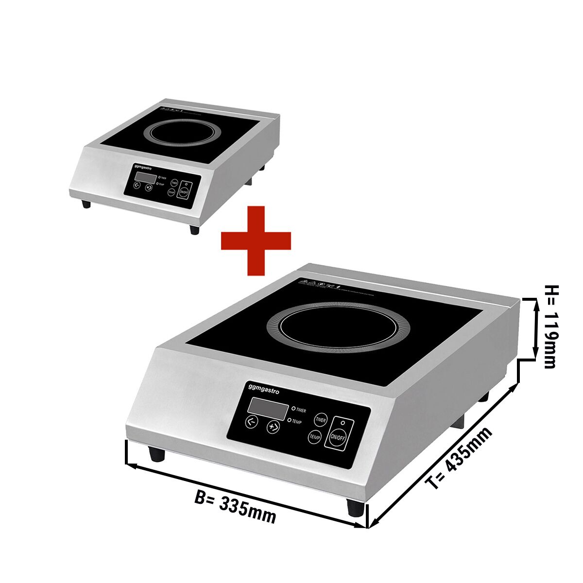 (2 pcs) Réchaud à induction à poser - 3,5kW - 1 foyer
