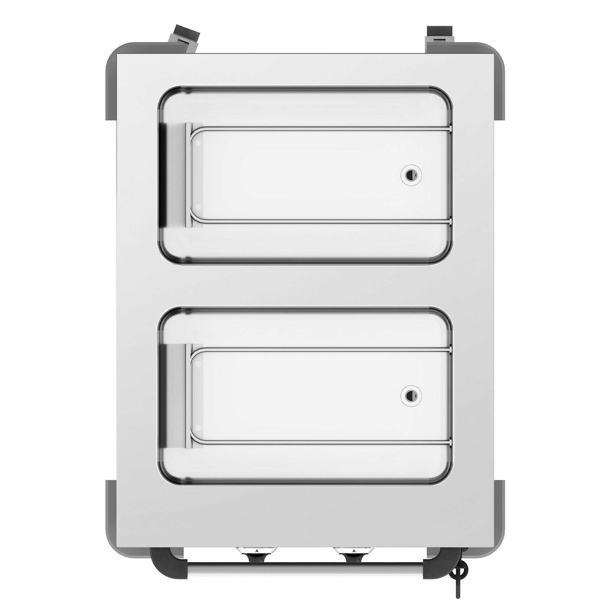 Chariot bain-marie – 2 kW – 2× GN 1/1 – Température des cuves réglable séparément