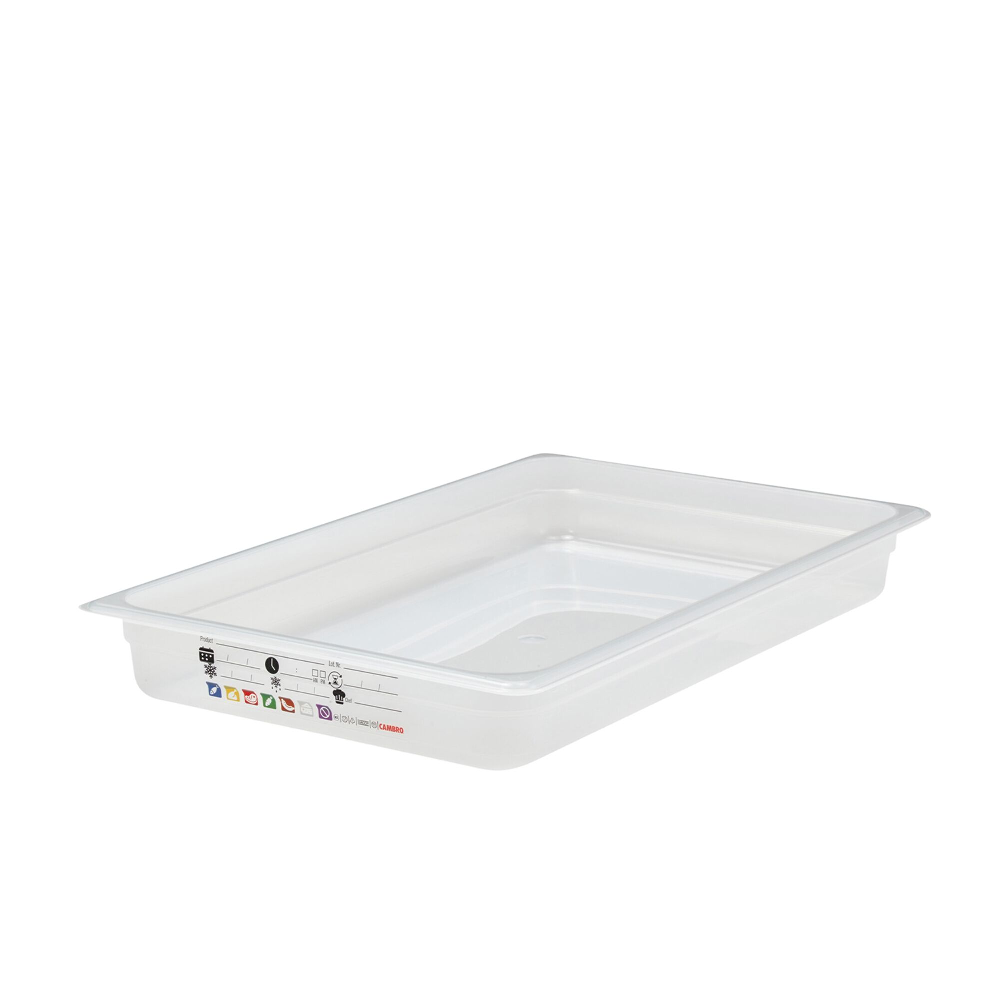 (6 pièces) CAMBRO | SafeTrak - Récipients en polypropylène GN 1/1 - laiteux - Hauteur : 65mm