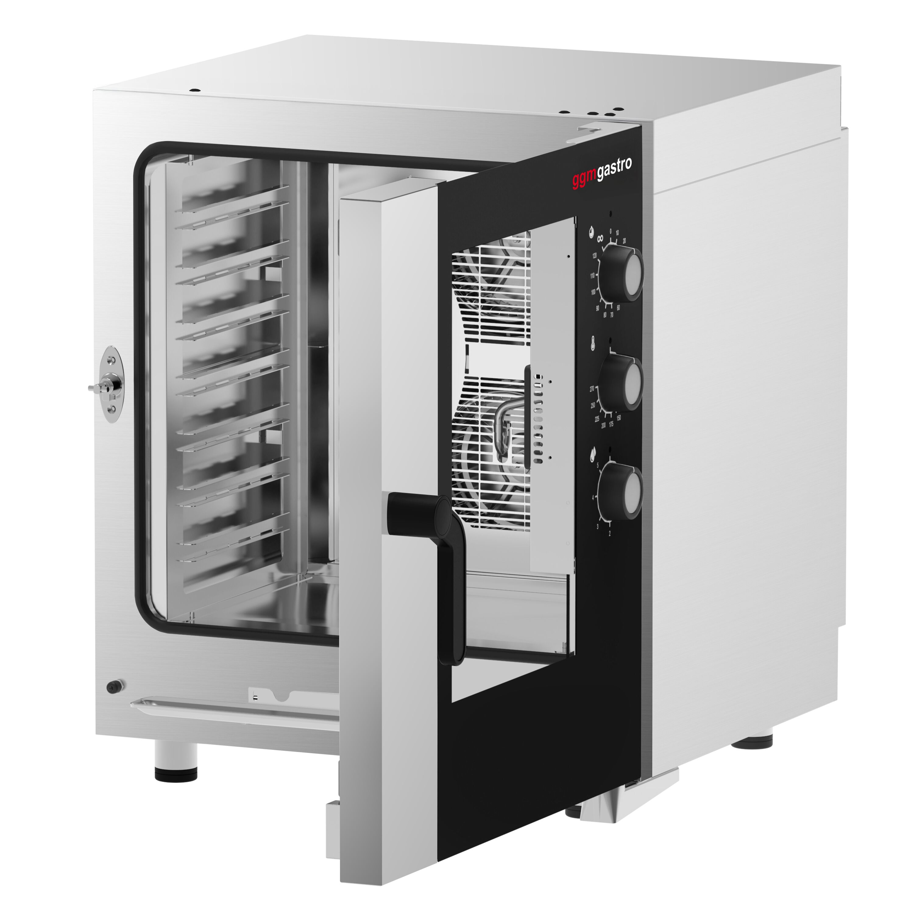 Electric Commercial Combi Oven - Manual Controls - 7x GN 1/1 - incl. Mounting brackets
