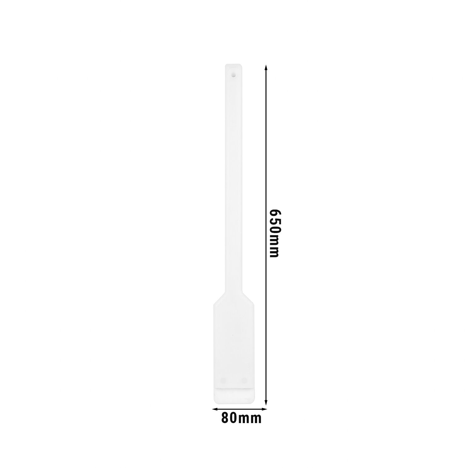 Spatula - PE - 30x80mm - Length: 650mm - White