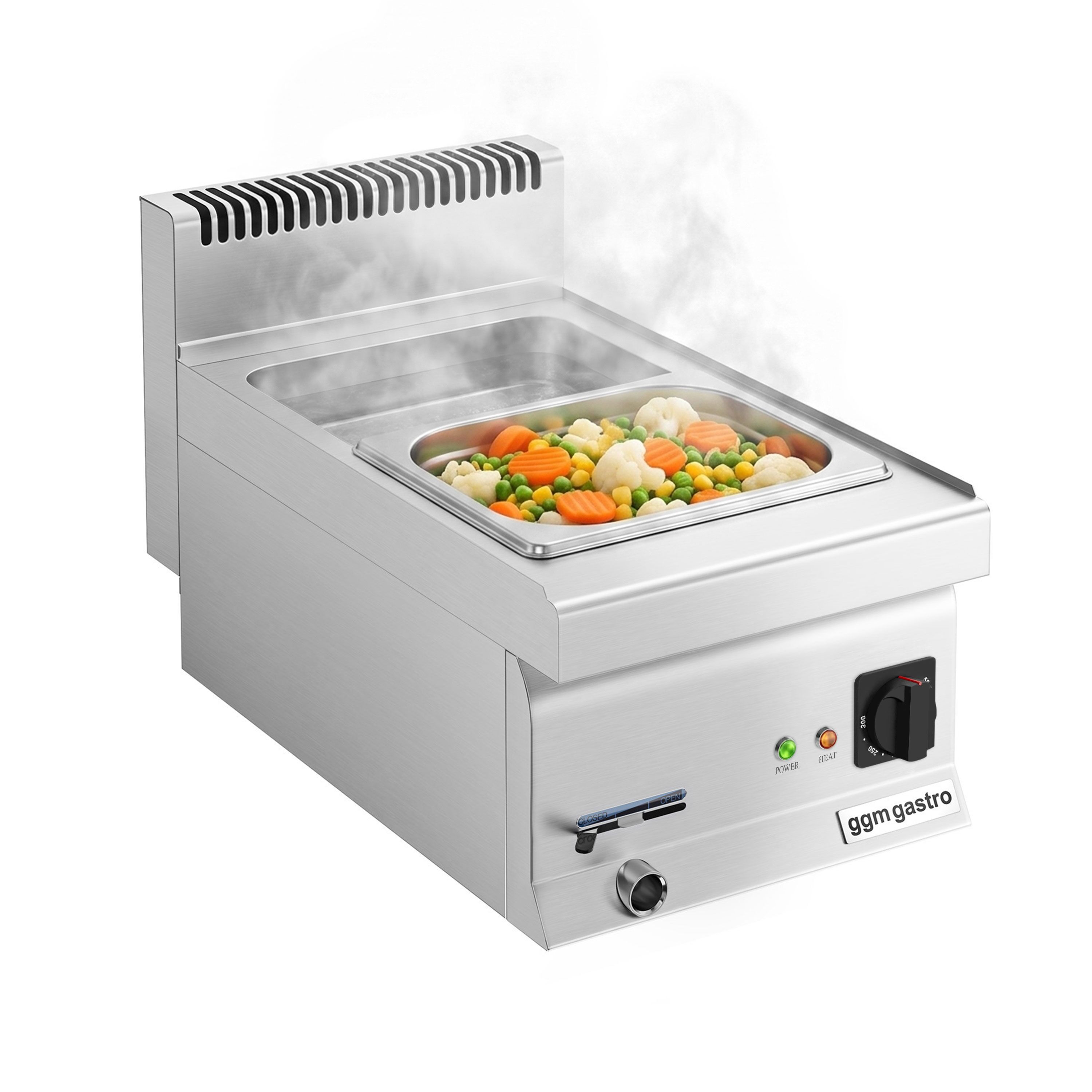 Elektro Bain-Marie - 1,2 kW - 1x GN 1/1 oder 2x GN 1/2