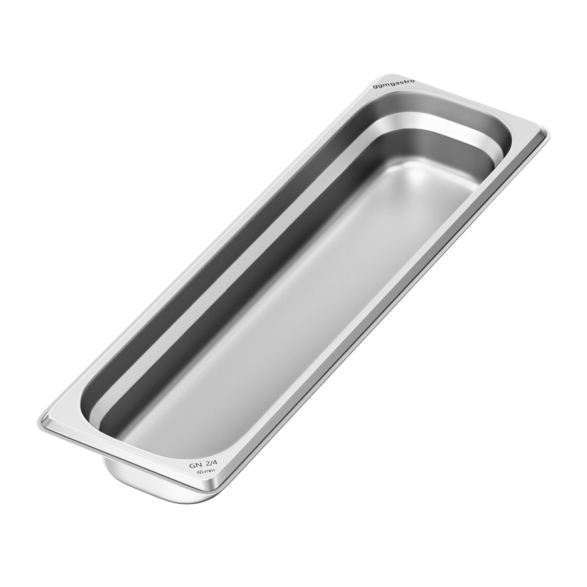 (6 pièces) Récipients en acier inoxydable GN 2/4 - Hauteur : 65mm