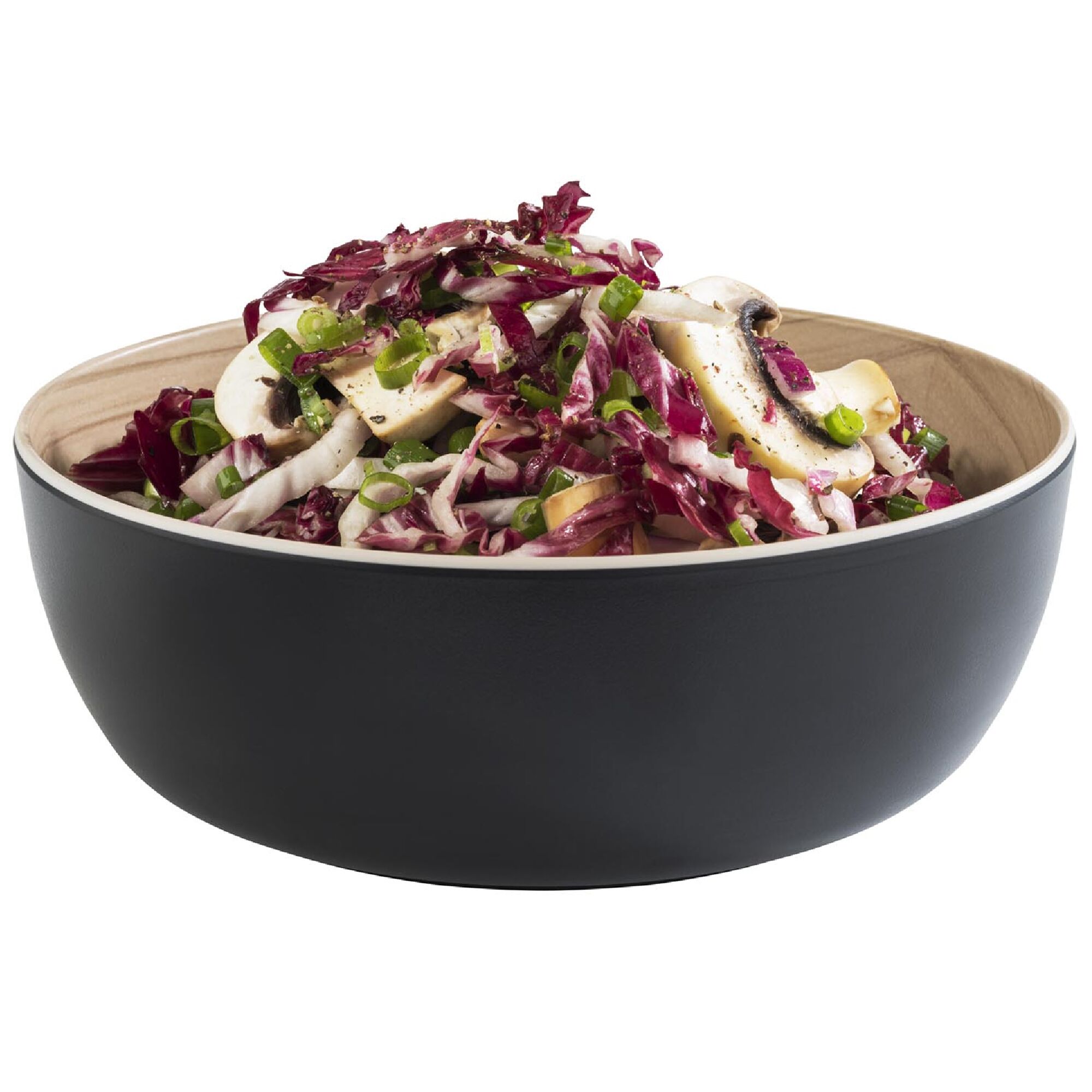 (6 قطع) سلطانية FRIDA - ميلامين - 1.80 l - مربّع - 215x215x75 mm - قابل للتكديس - آمن لغسالة الصحون - أسود/بيج