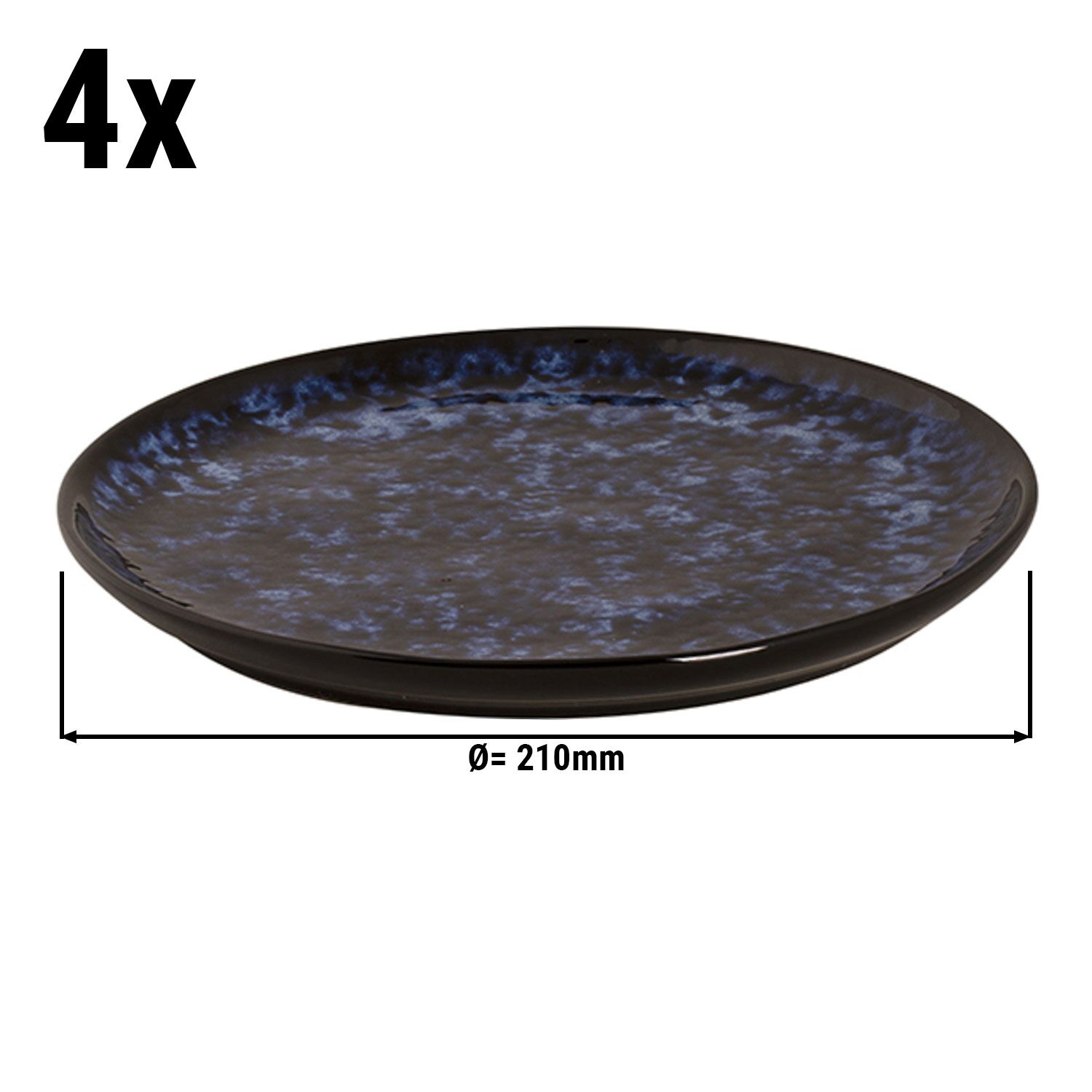 (4 Stück) BAMA BLUE - Teller - flach - Ø 210mm - Blau