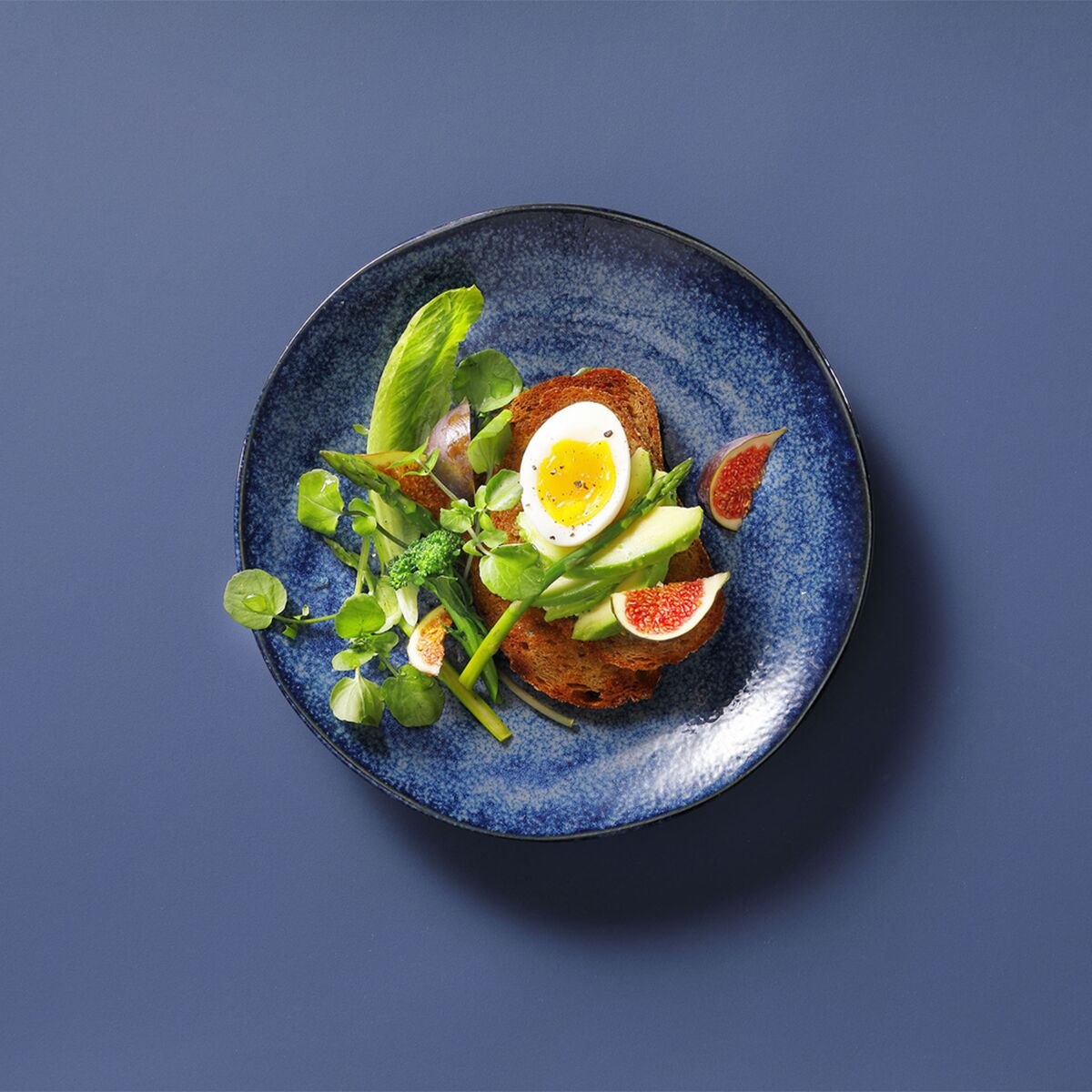 (5 pièces) KIRYU - Assiette - Plate - Ø 235 mm - Bleu