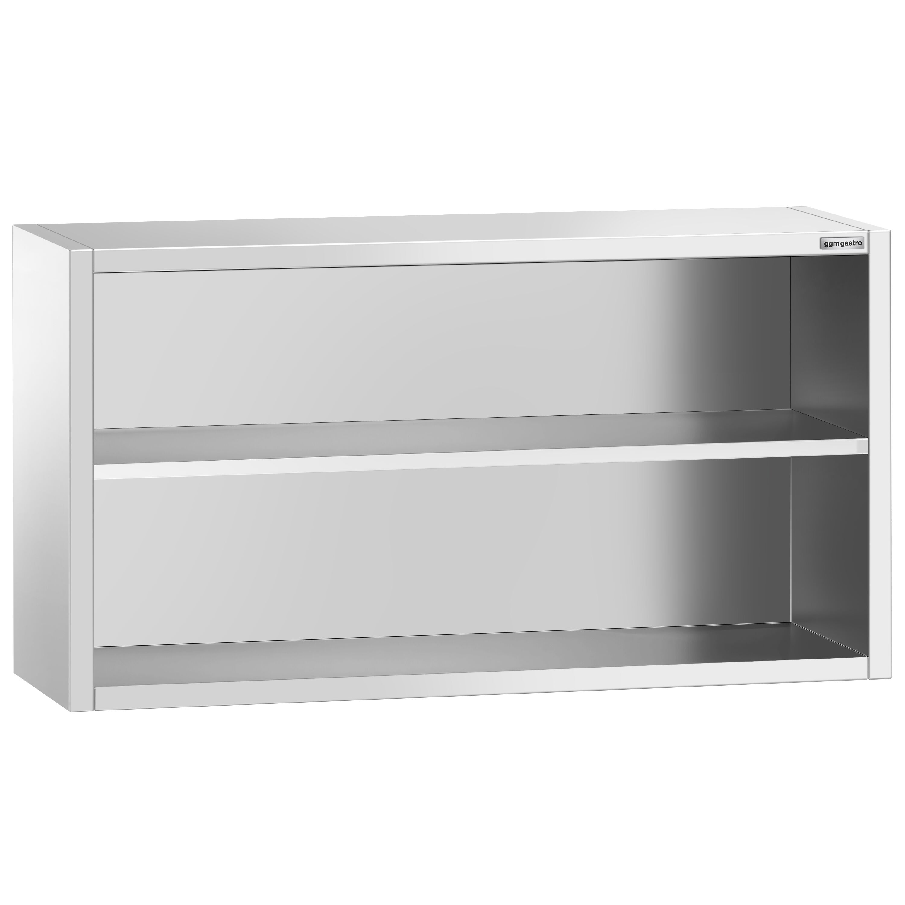 Armoire murale en acier inoxydable PREMIUM - 1400x400mm - sans portes (ouvert) - 800mm de haut