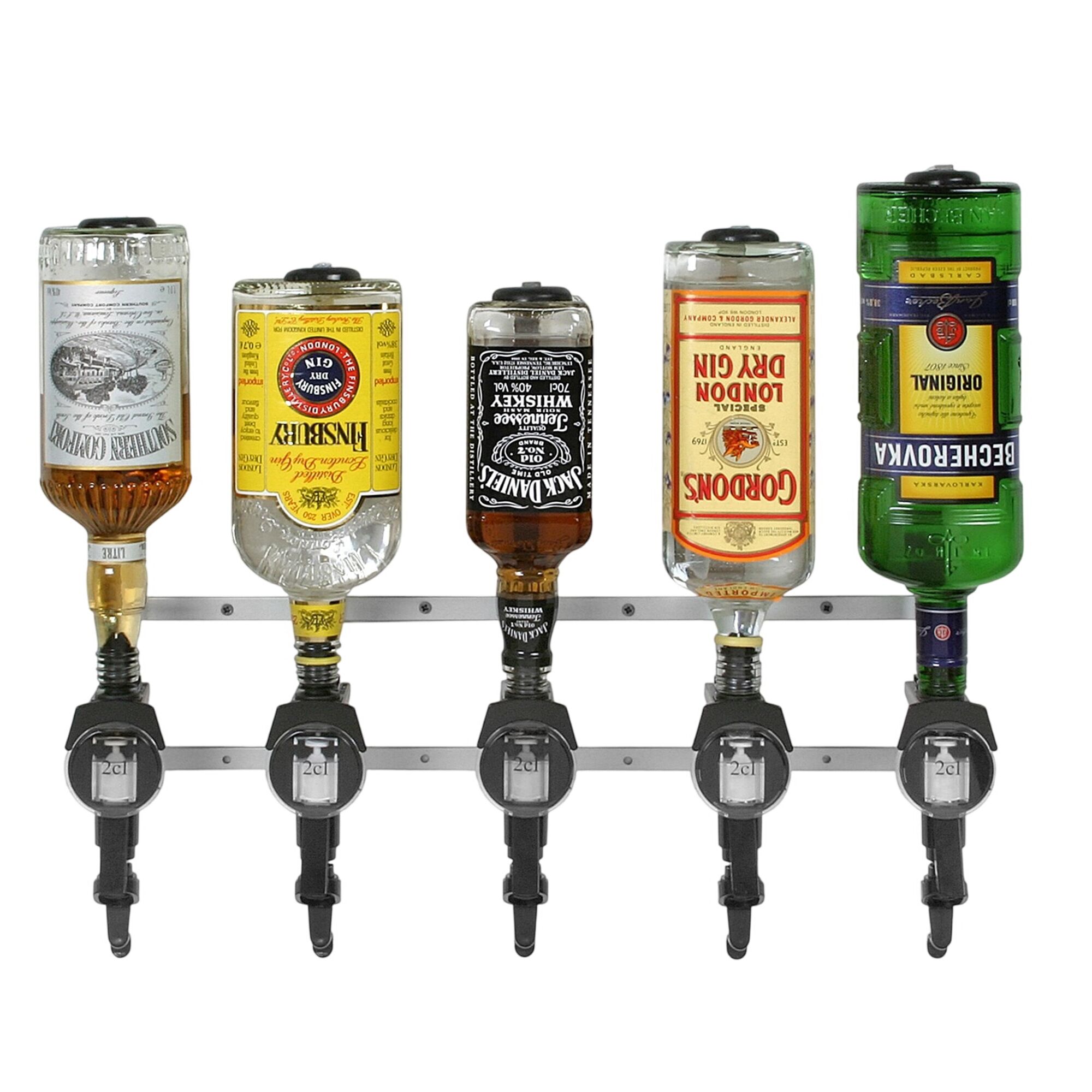 FUCHS | Support mural pour 5 bouteilles - 0,7 à 1 litre