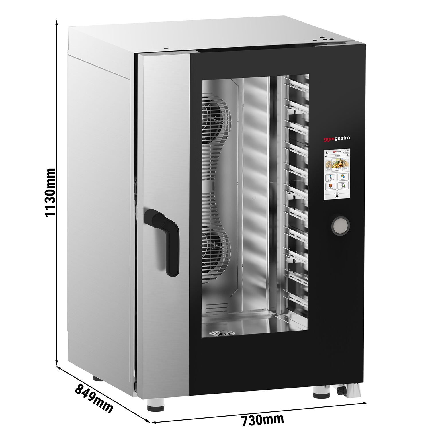 Four mixte - tactile - 11 x GN 1/1 - avec système de lavage et sonde de température