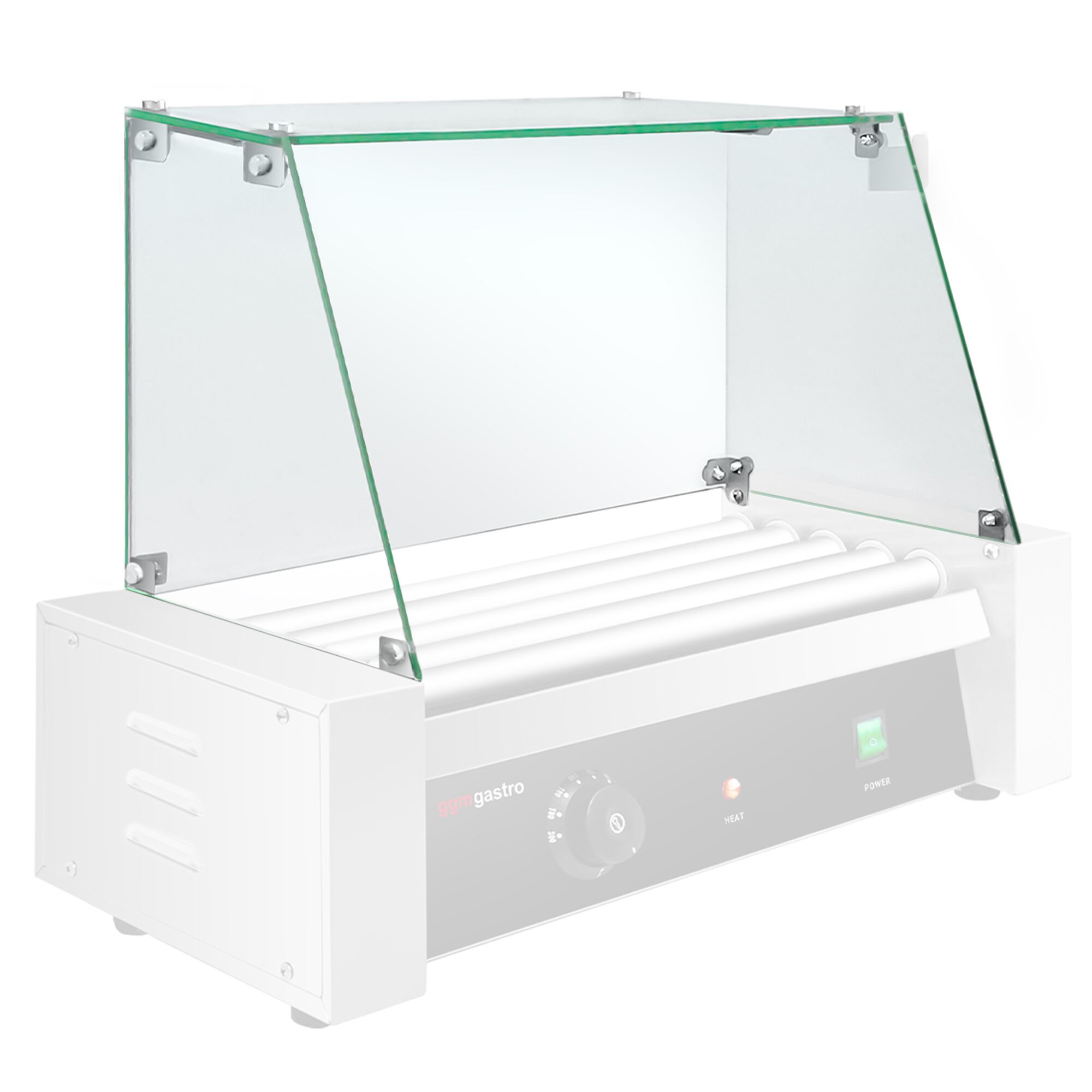 Glasaufsats för korvgrill - 460x250x250 mm - glas - transparent - passar till HDGJ5N