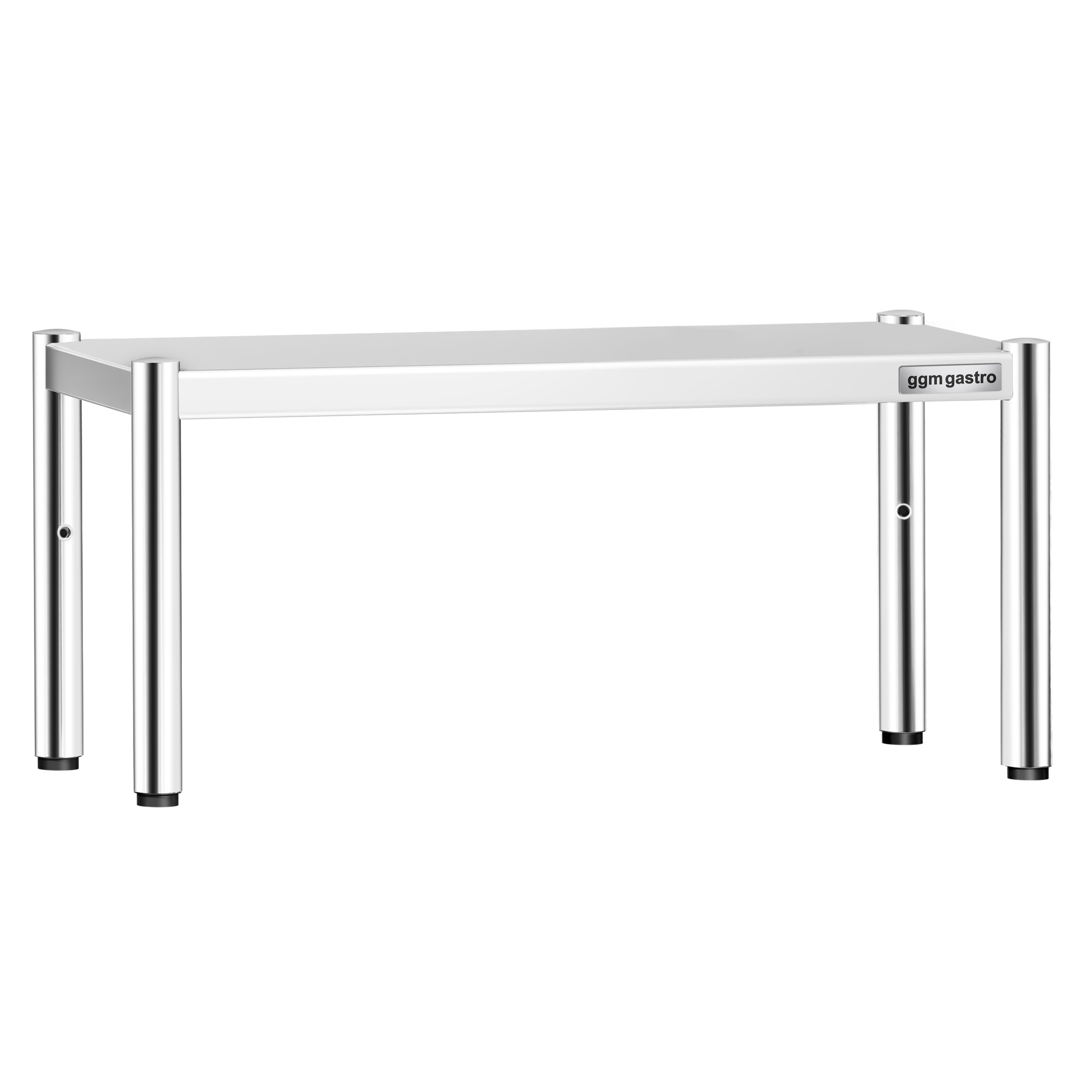 Étagère supérieure en inox – 1 niveau – 800 × 370 mm – hauteur réglable