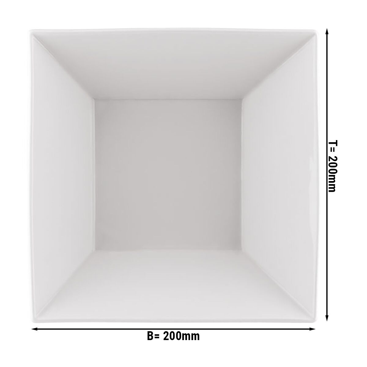 (6 pièces) MAYA - Bol à dessert / salade - 200 x 200 mm - Blanc