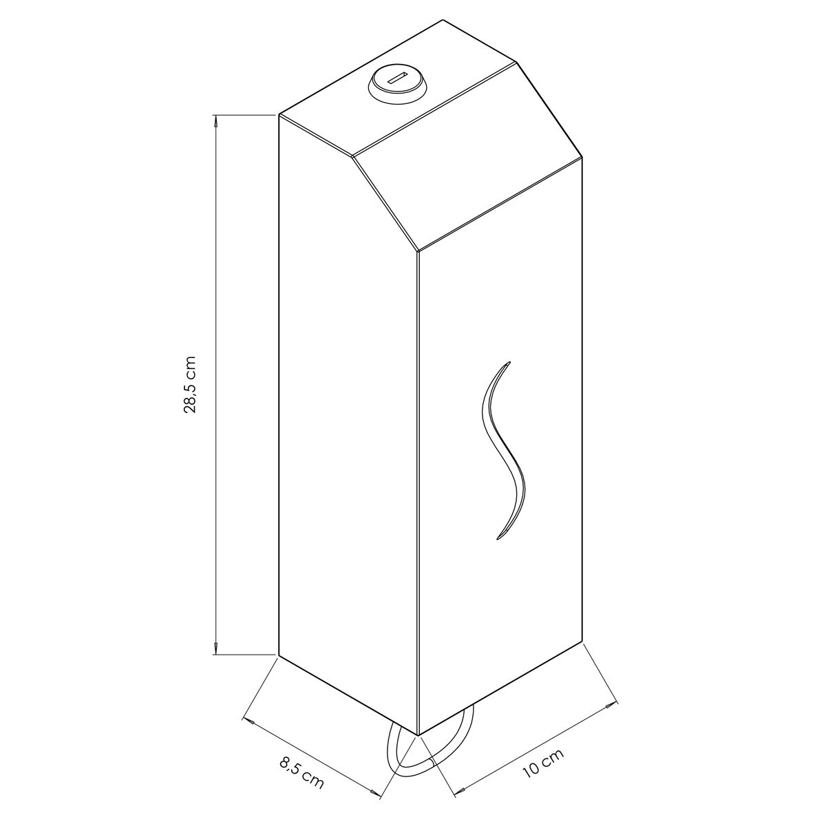 Seifenspender mit Bedienhebel - 1000ml - Edelstahl