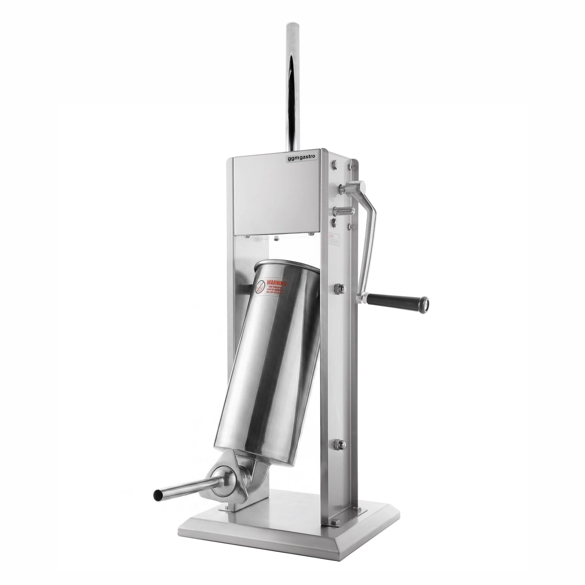 Handmatige worstenvuller - verticaal - met churrosset - 3l - RVS - incl. 4 vulbuizen & 3 churrosvormen