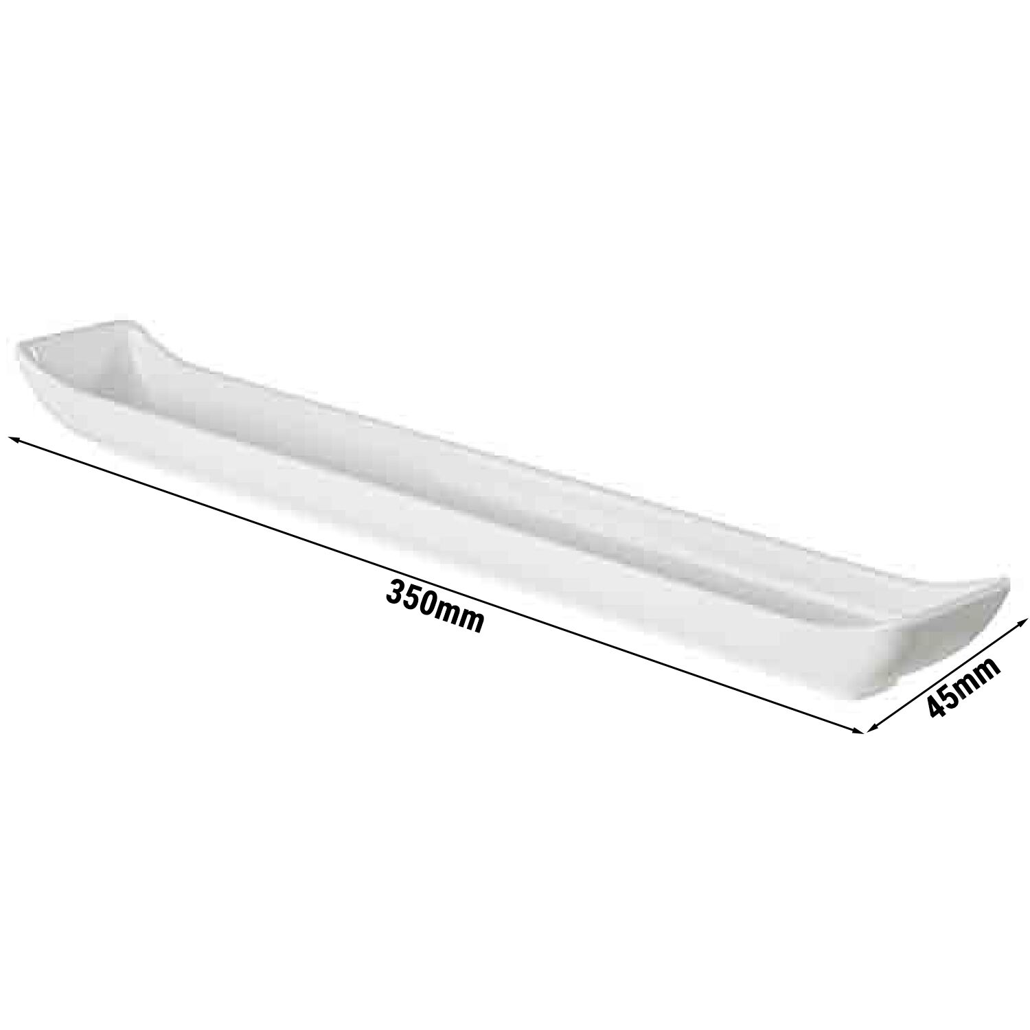 (10 pièces) Bol - MINI - Mélamine - 0,2 litre - 350 x 45 mm - Blanc