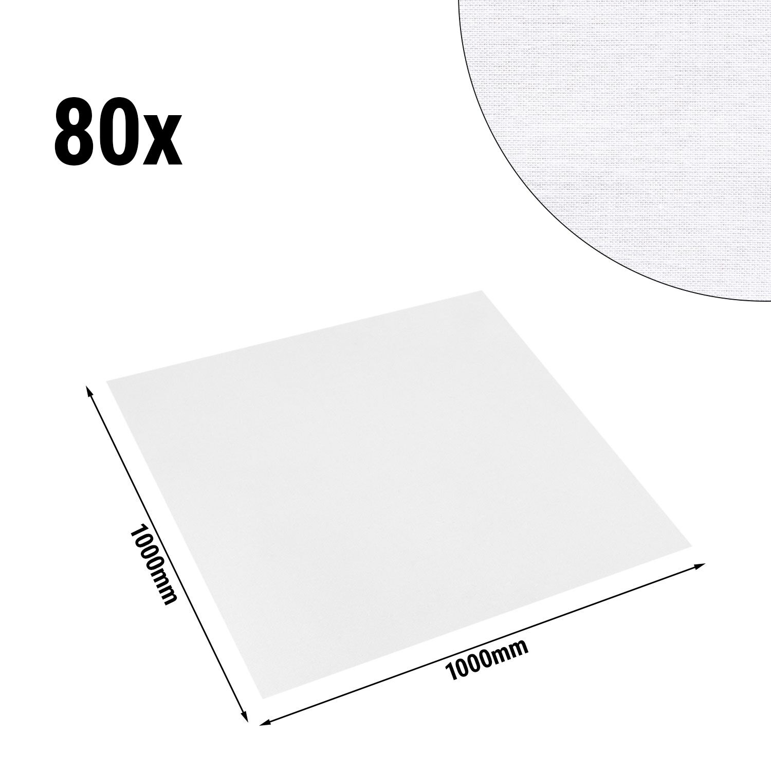 (80 pièces) Nappe carrée en damas Tessin Atlas - 210 g/m² - 100 x 100 cm - Blanc