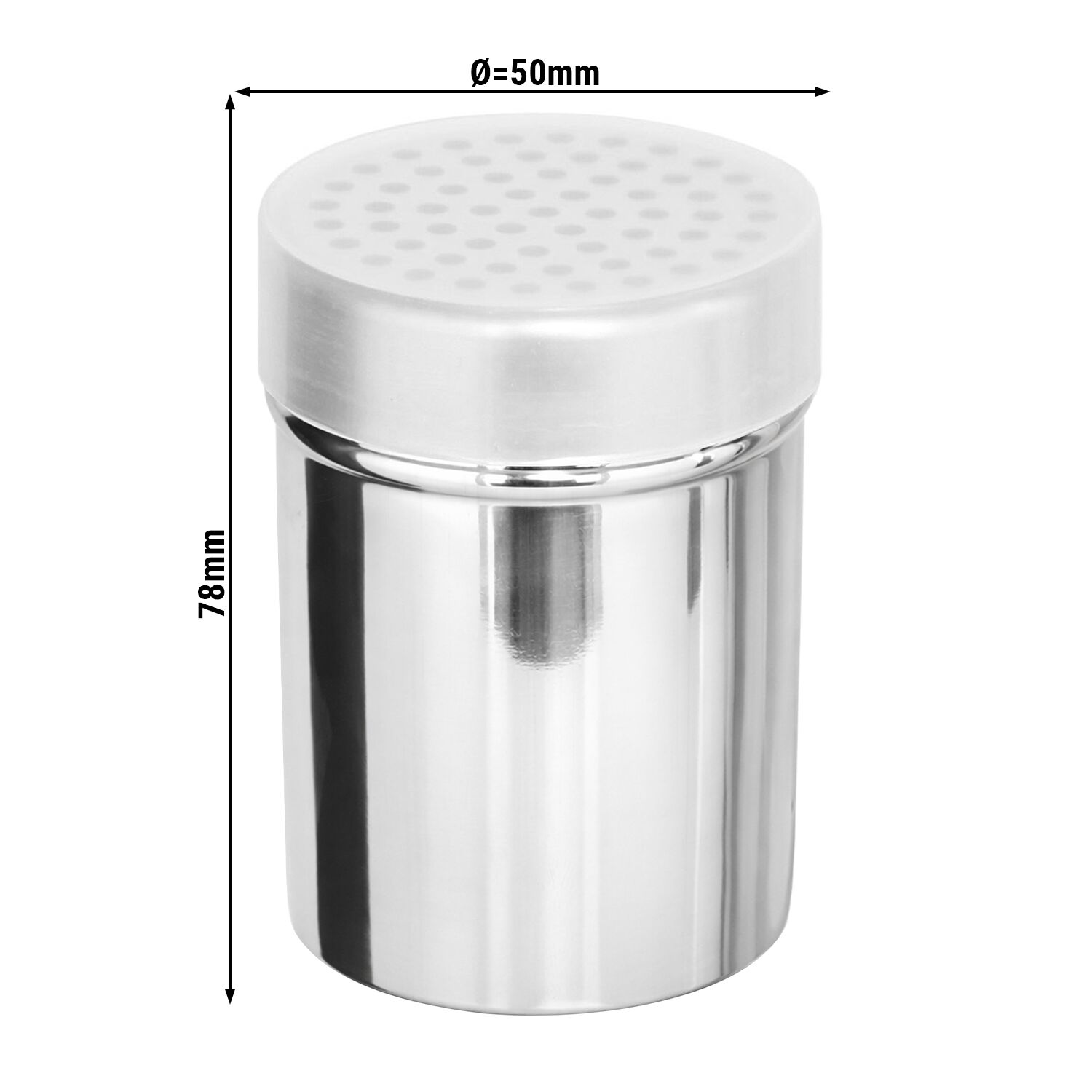 (6 pcs) Saupoudreuse à épices - Petits trous - Ø50mm - Hauteur: 97mm