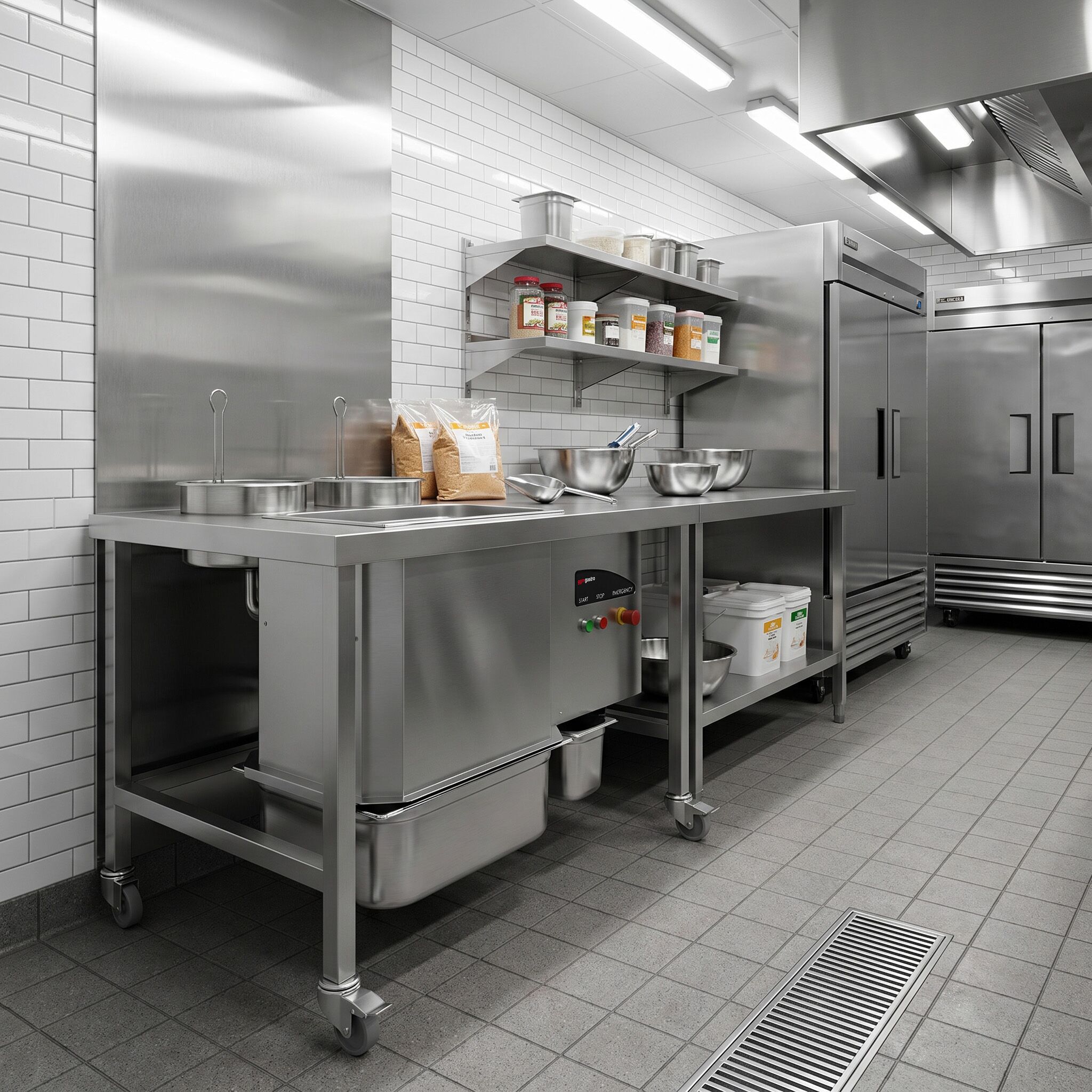 Paneringstation voor kip - 1130 mm - 5 kg/min