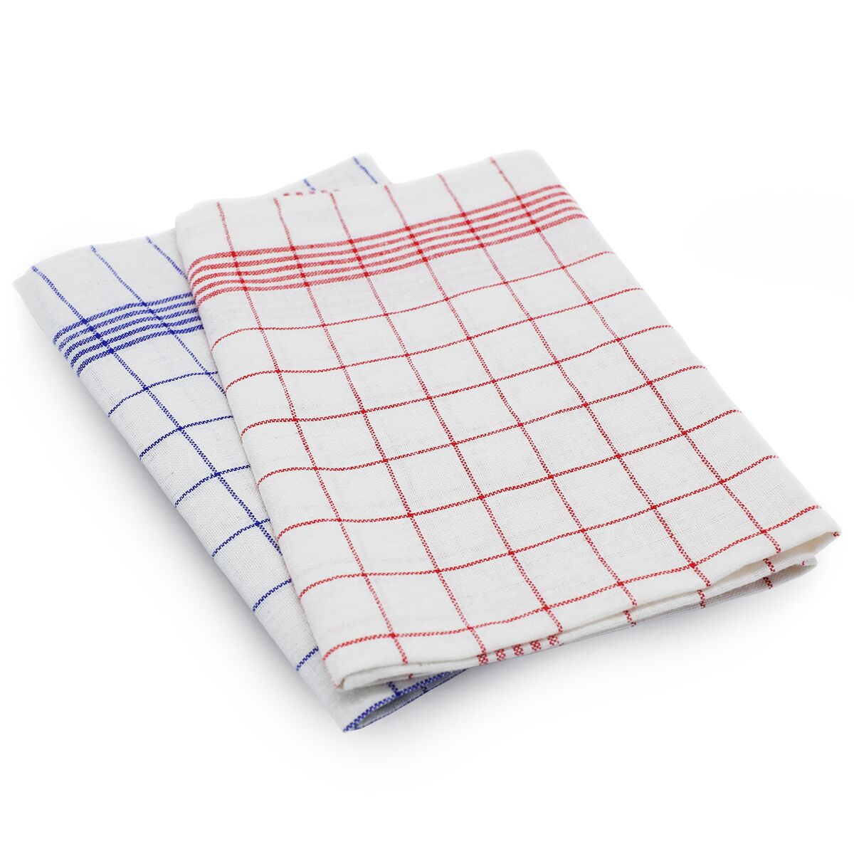 (200 pcs) Tea towel made of Linen‑cotton Checked - 50x70cm - Blue checked