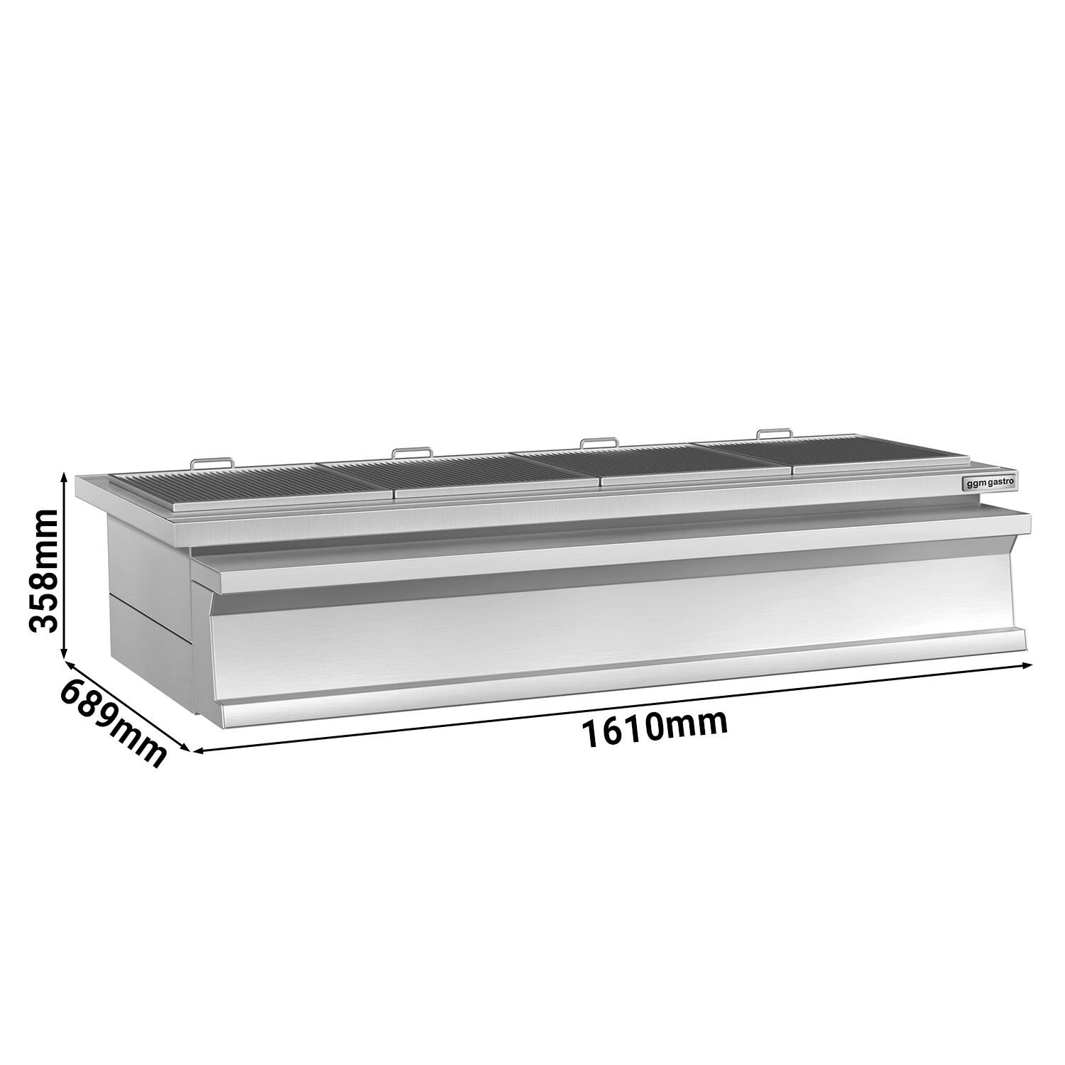 Charcoal Grill - 1610mm - 4 grill grates