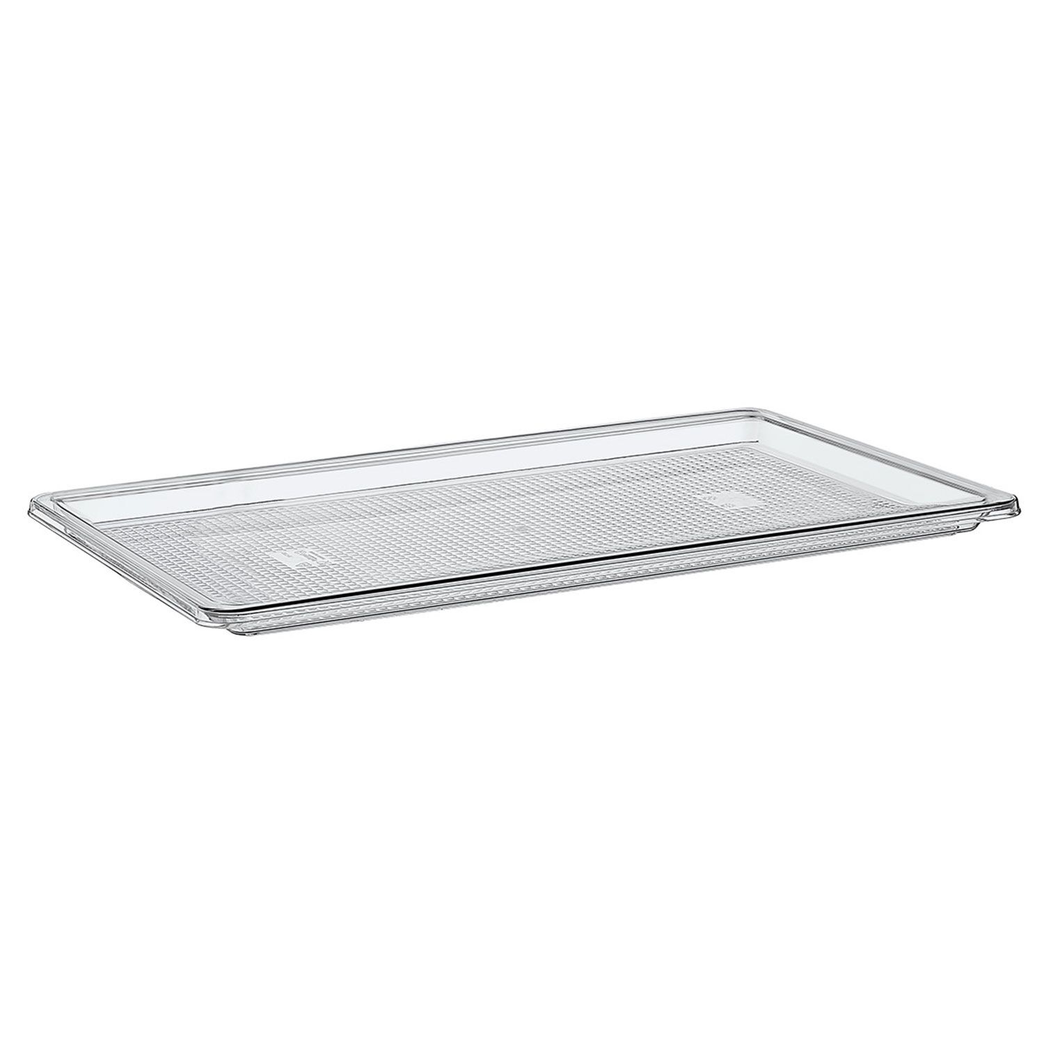 Plateau en Polycarbonate GN 1/1 - Transparent - 500x325mm - Hauteur:20mm - empilable, compatible lave-vaisselle, compatible micro-ondes, résistant -40°C à 99°C, robuste