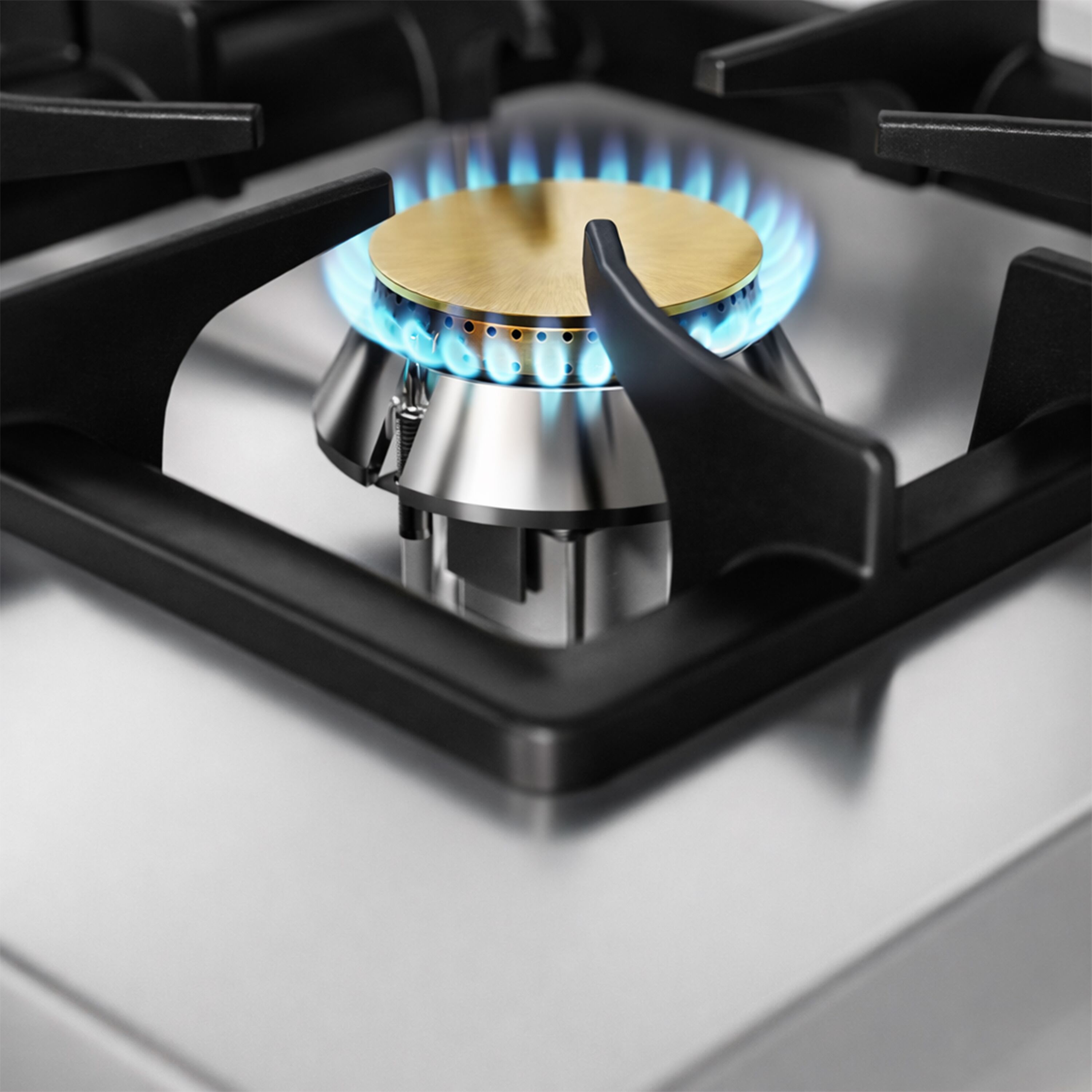 Fourneau à gaz – 25,5 kW – 3 brûleurs – ouvert avec socle de base & tiroir de récupération