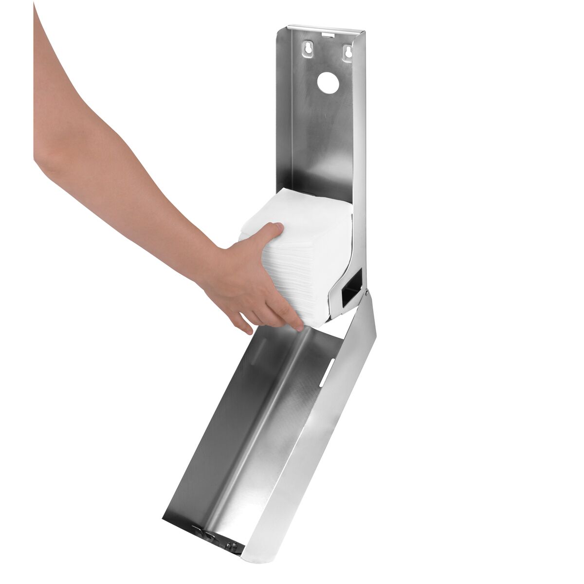 AIR-WOLF | Single-Sheet Toilet Tissue Dispenser – 750-sheet - wall-mount - stainless steel