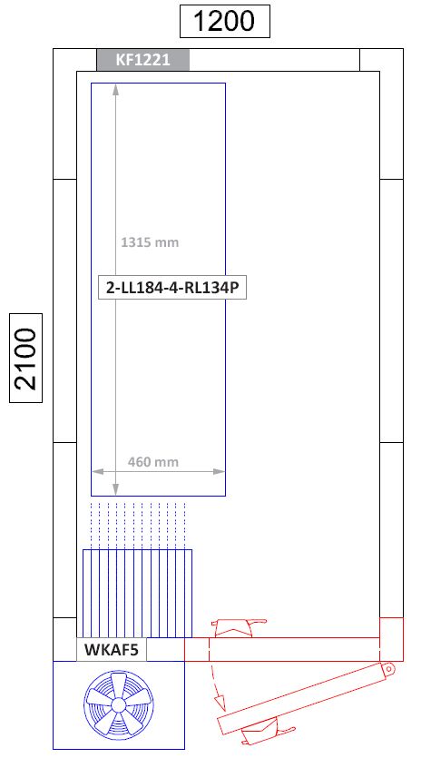 Étagère de base en aluminium - 1315 x 1800 mm - Capacité de charge : 600 kg