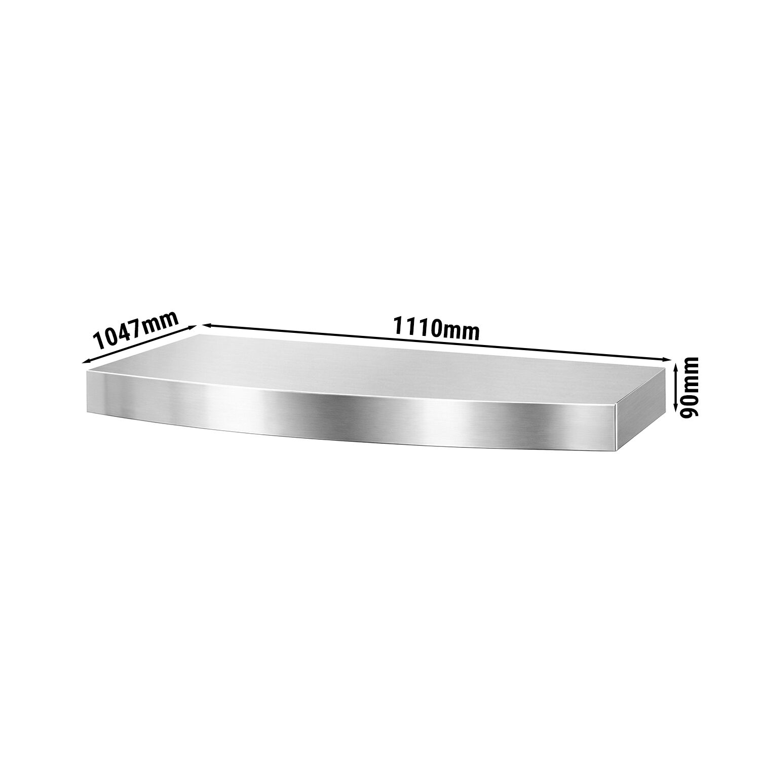 Hotte pour four à pizza - 1110x1047x90mm - Inox - pour Four à pizza POP434E & POP434ED - sans moteur