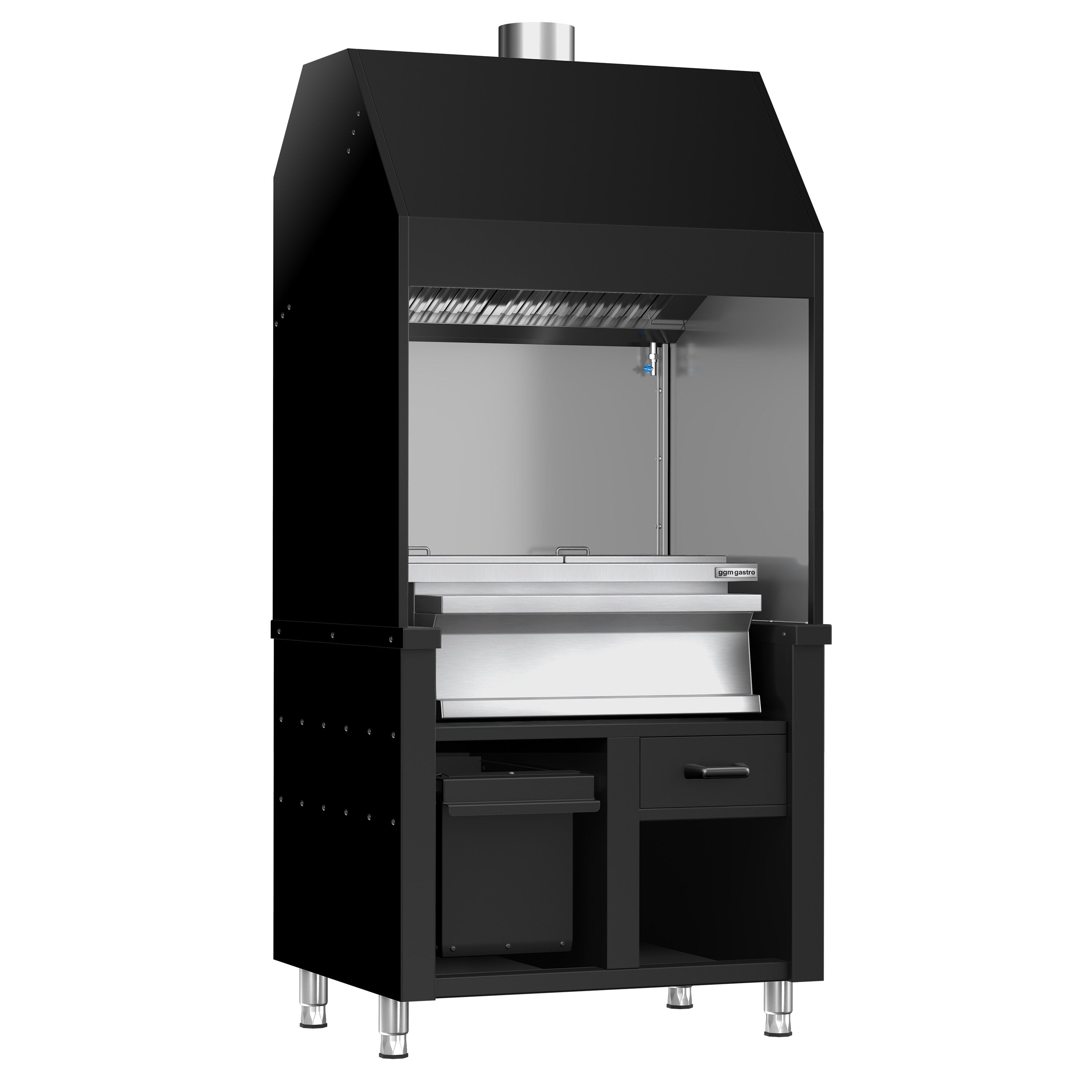Charcoal Grill - 960mm - 2 grill grates - Black