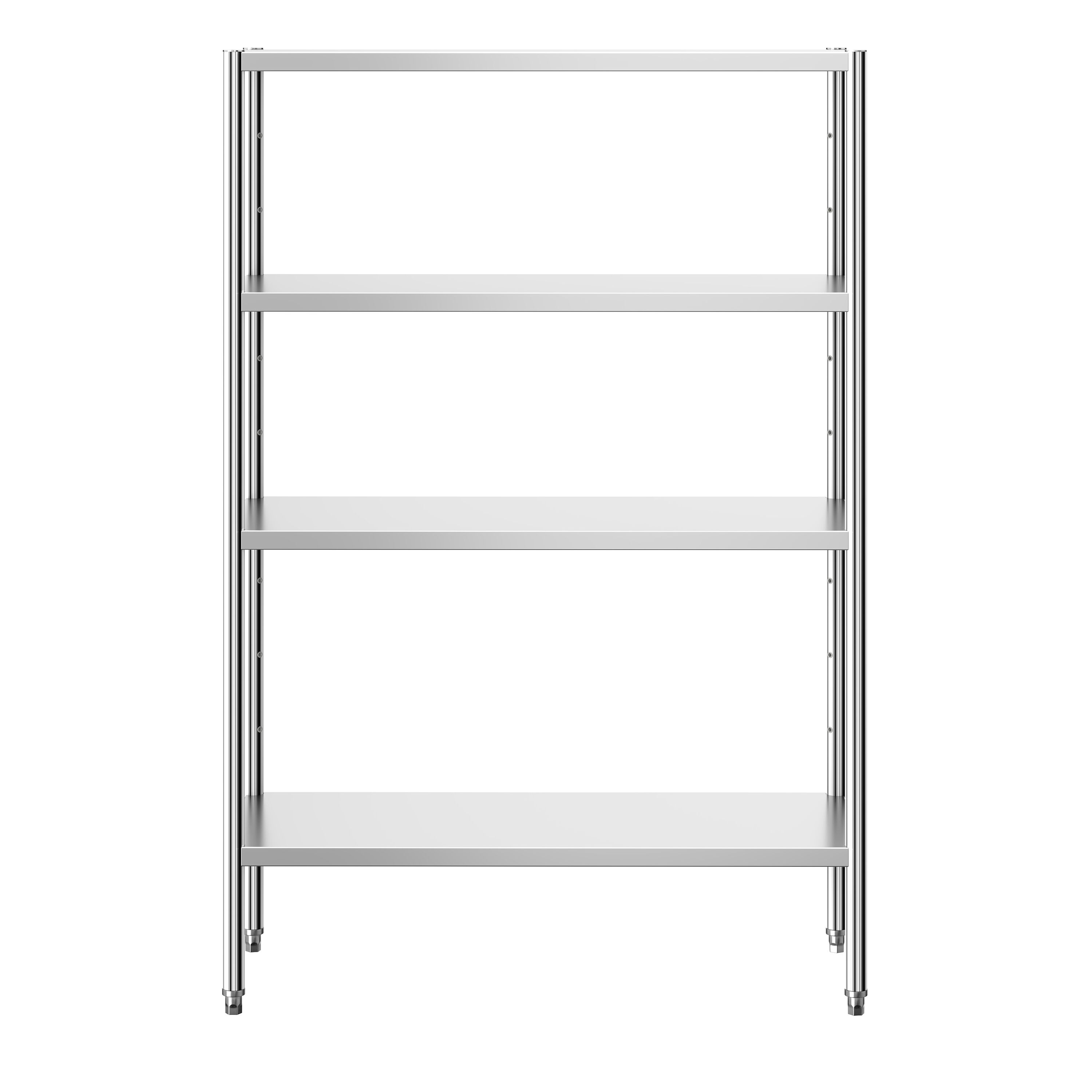 Étagère en inox PREMIUM - 1200 x 490 mm - avec 4 étagères (réglables)