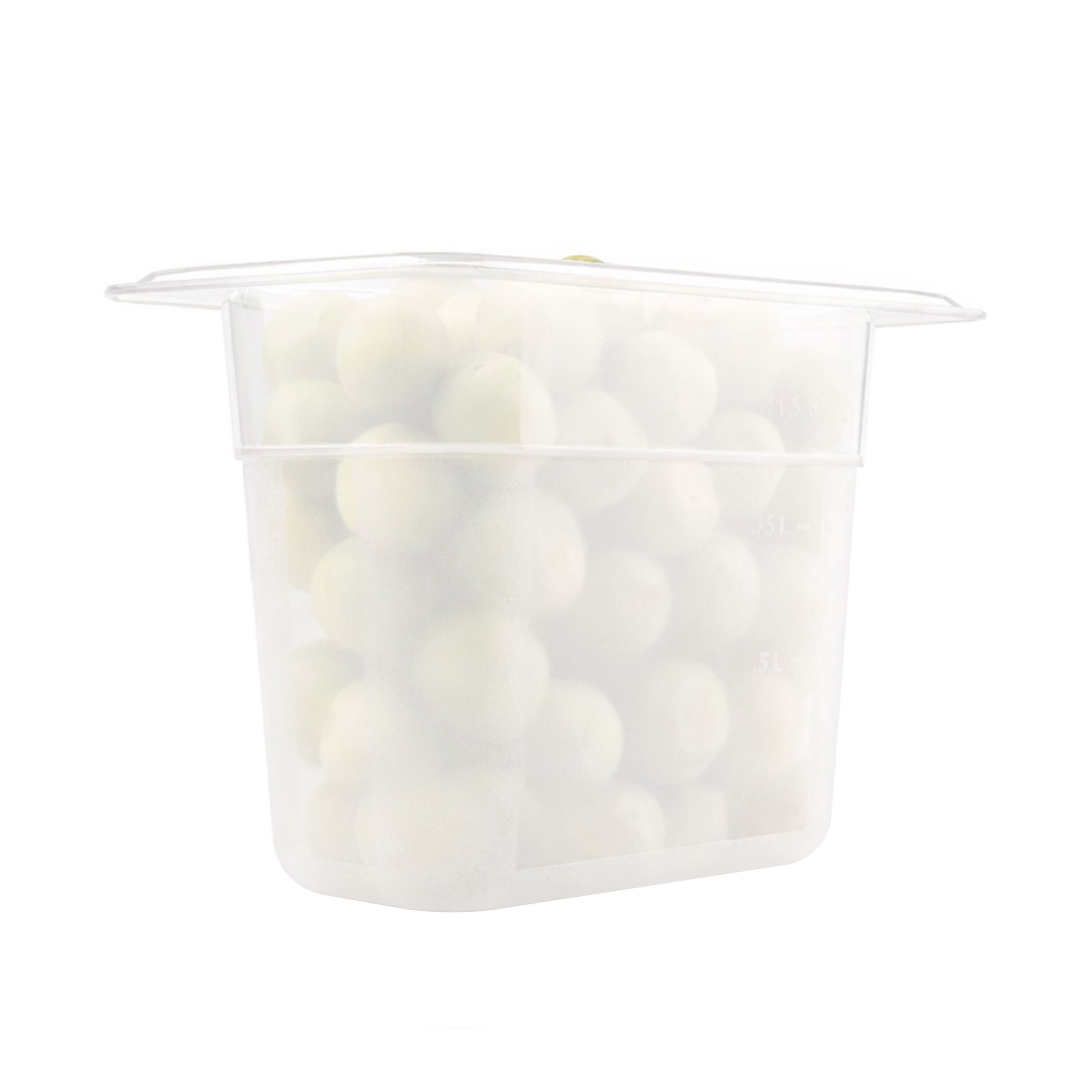 (6 pièces) Bac en Polypropylène - GN 1/9 - Translucide - 0,85 L - Hauteur : 100 mm