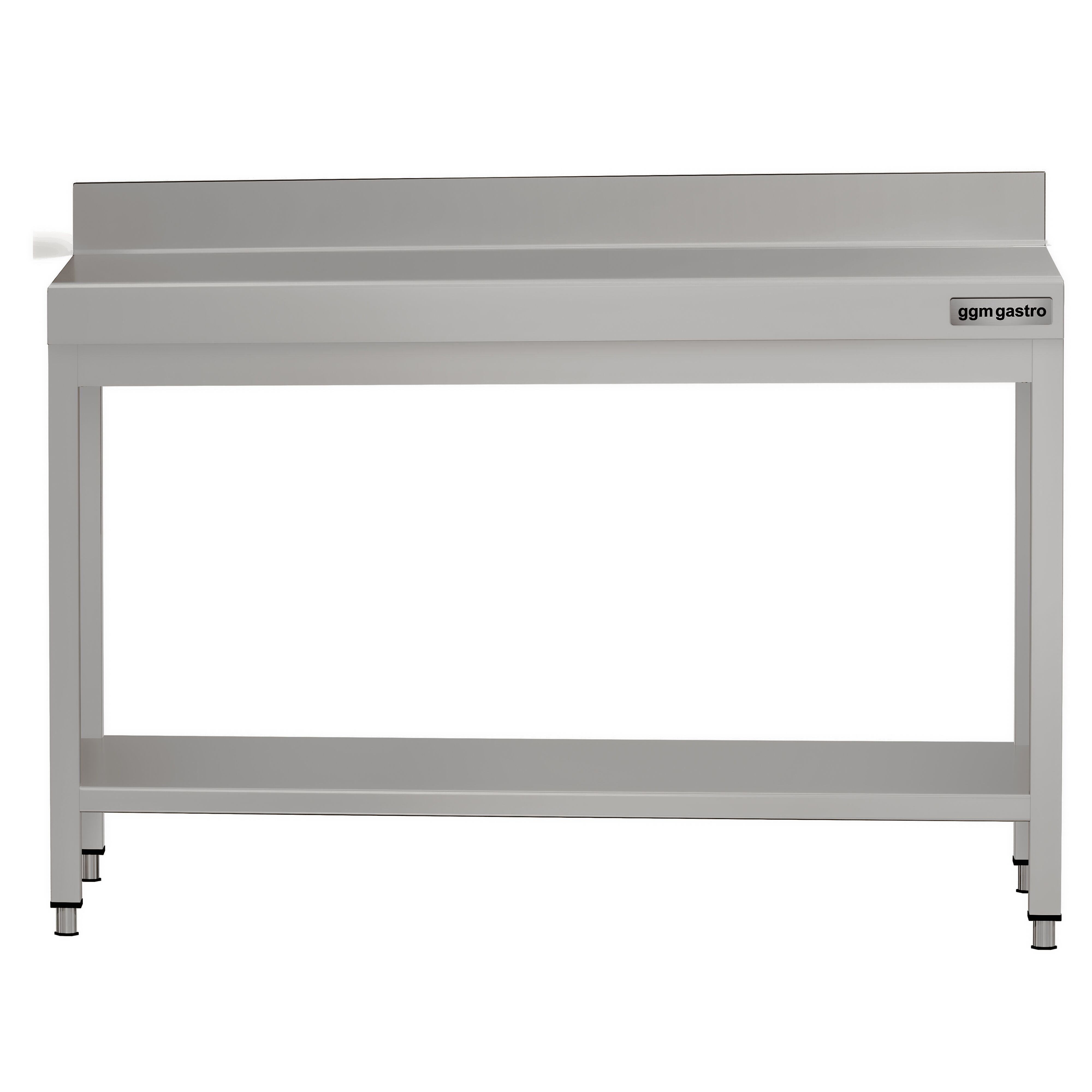 Table de travail en inox ECO – 1200 × 600 mm – avec tablette inférieure & dosseret