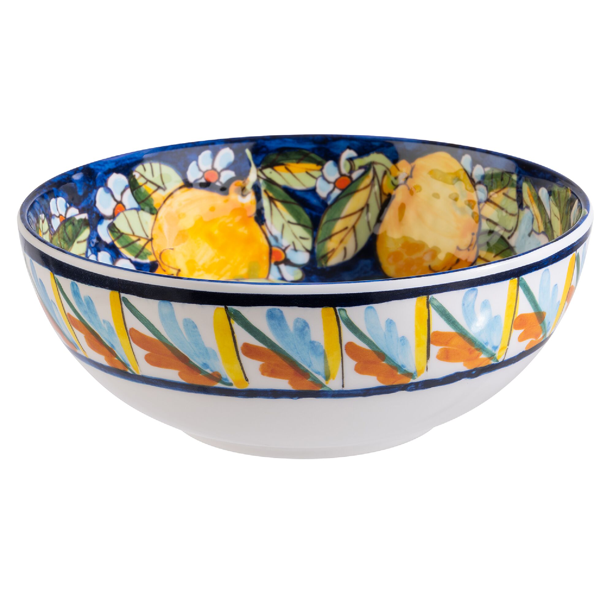 (6 pcs) Coupe - MEDITERRANEAN - Mélamine - 1,2L - Ø 205mm - Profondeur : 80mm - Multicolore