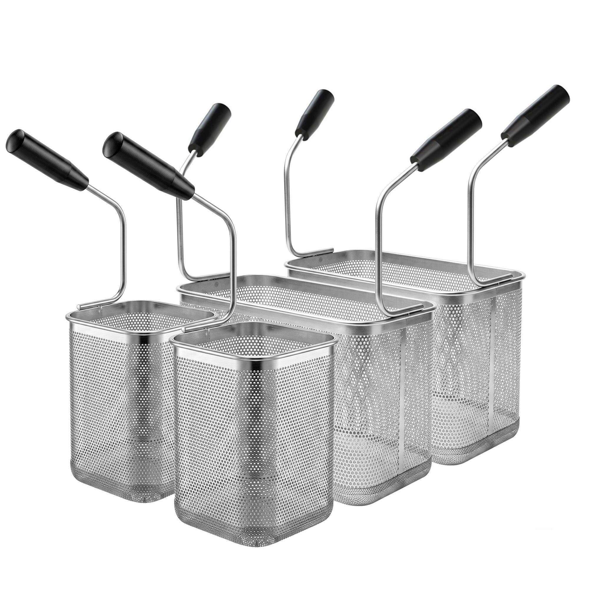 Pasta Basket Set PREMIUM - 2x GN 1/3 & 2x GN 1/6 - Basket 1/6: 145x145mm; Basket 1/3: 290x160mm; Height: 200mm - Stainless Steel - Series PREMIUM - for GNB499E, GNB899E, ENB499P