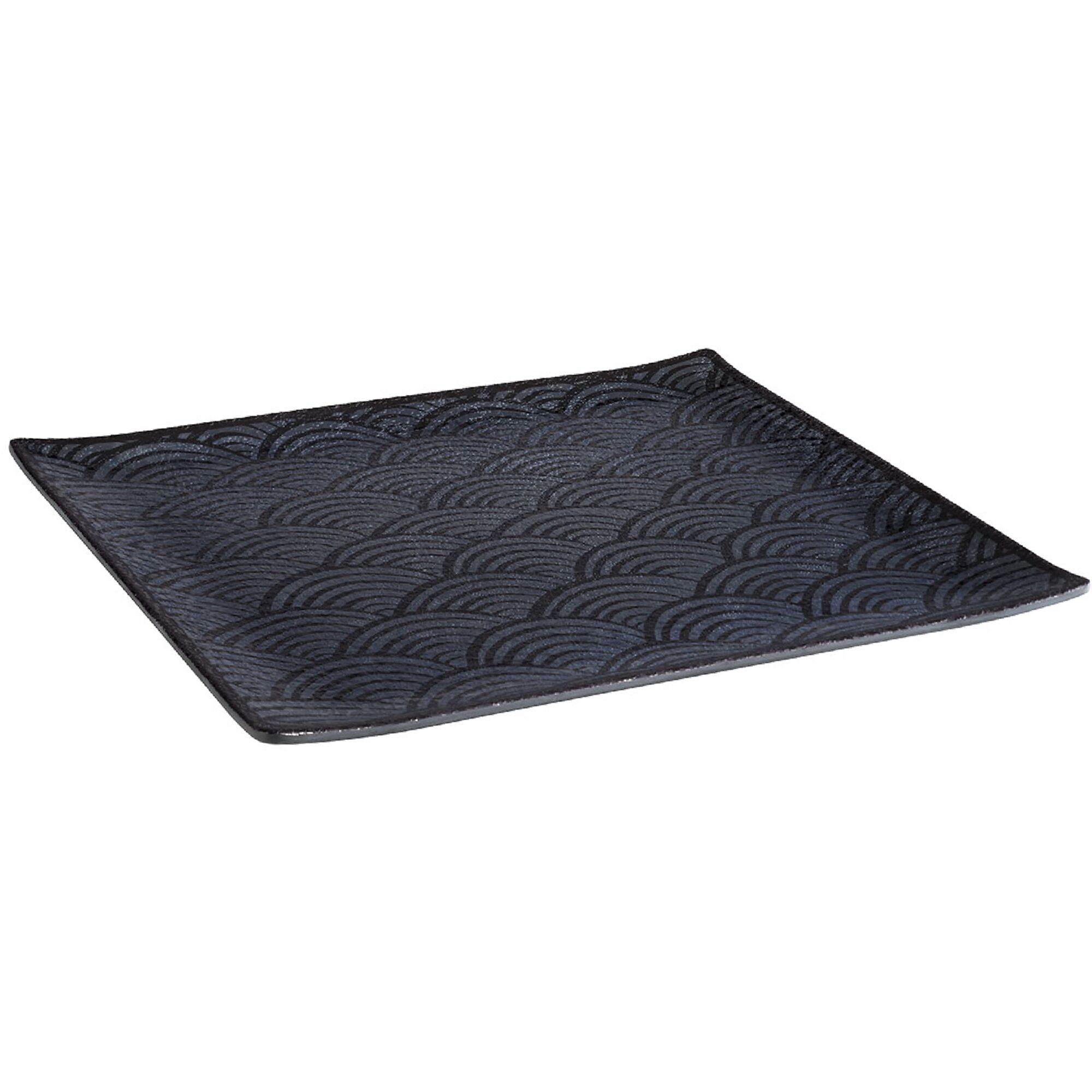 (6 pièces) Plateau GN 1/2 – DARK WAVE – Mélamine – Hauteur : 20 mm – Noir