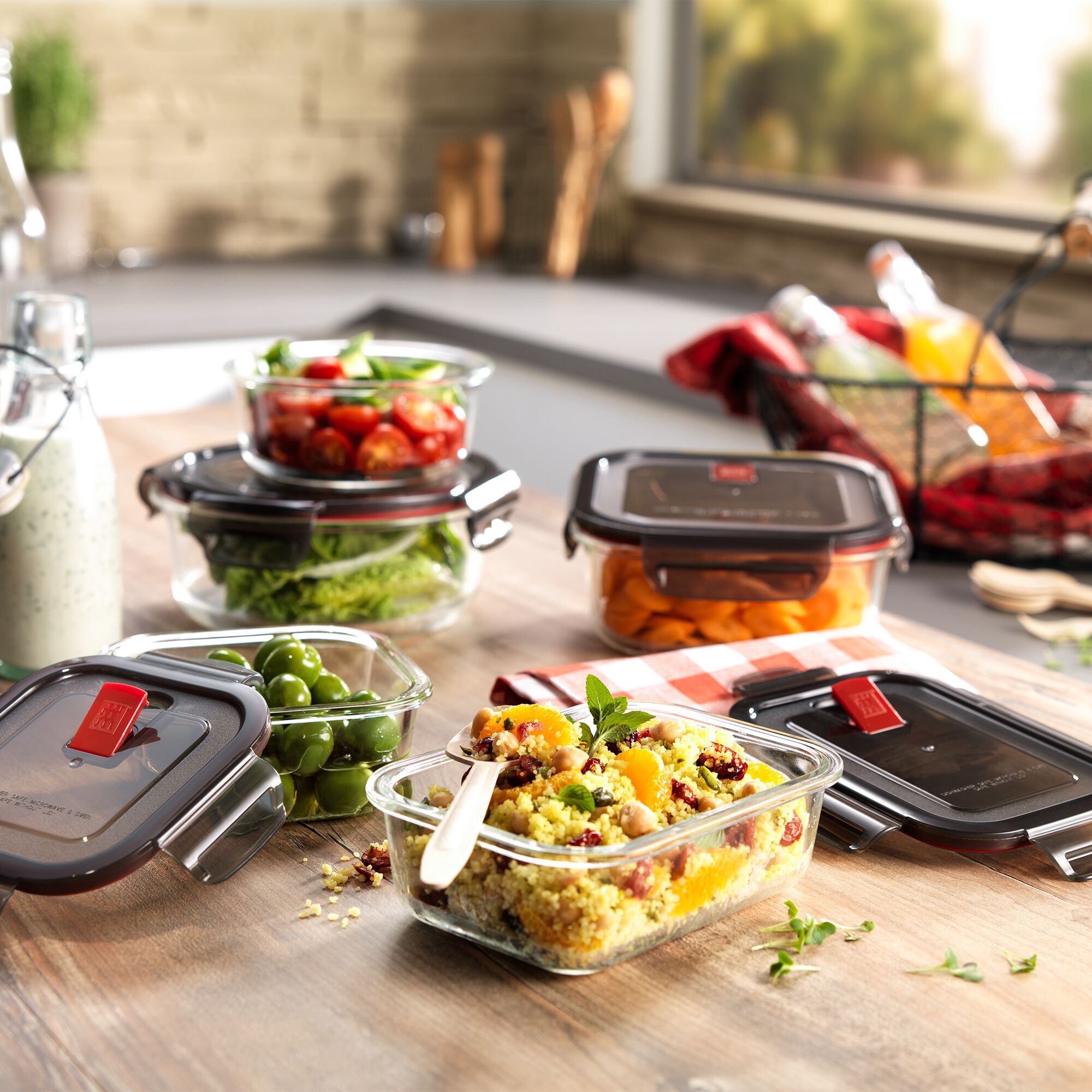 ZWILLING | Gusto Rectangular Borosilicate Glass Food Container – 1.1 L - Airtight, Leakproof