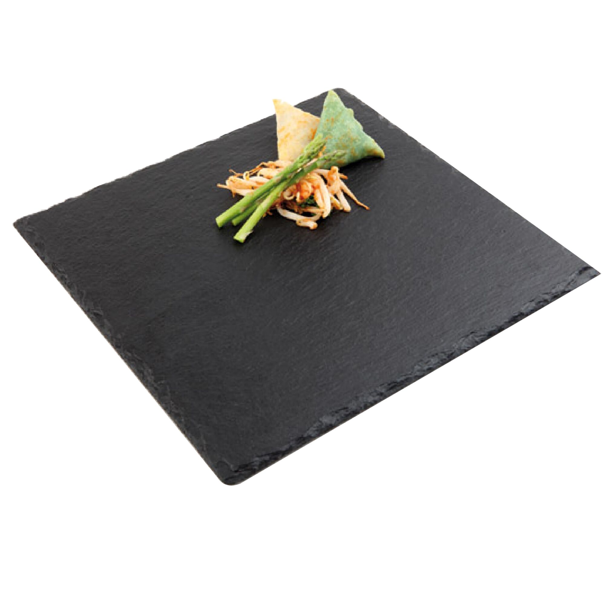 (6 st) Skifferplatta - 300x300 mm - Höjd: 7 mm - svart