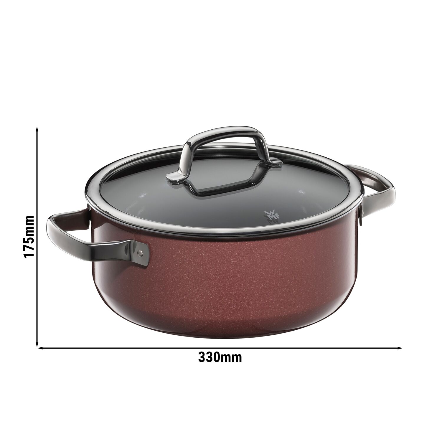 WMF | Fusiontec Mineral – Cocotte – Ø 240 mm – 4,4 litres – avec couvercle en verre – Rose Quartz
