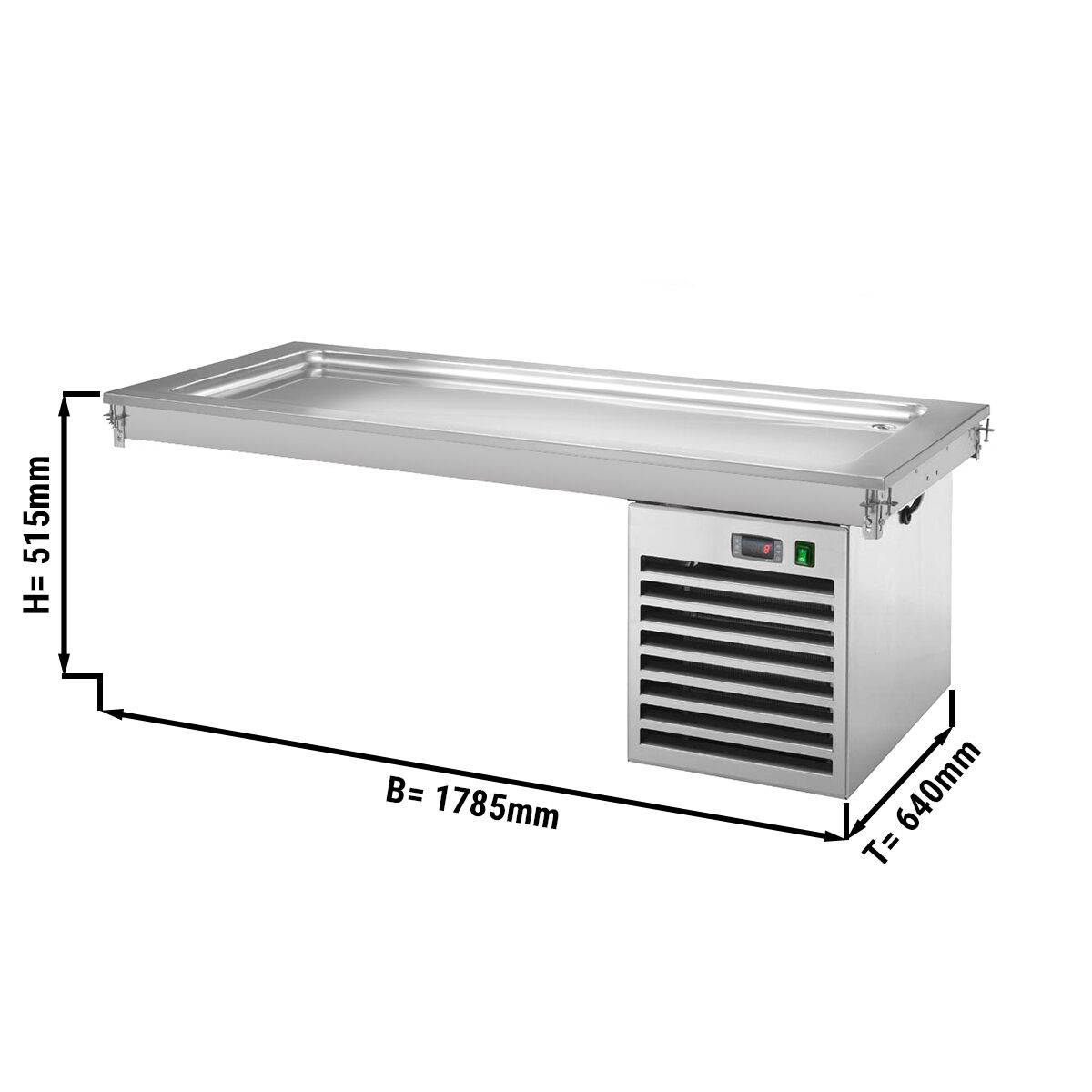 Drop-In Cold Plate - 1785mm - +2 to +8°C - 5x GN 1/1 - 700W