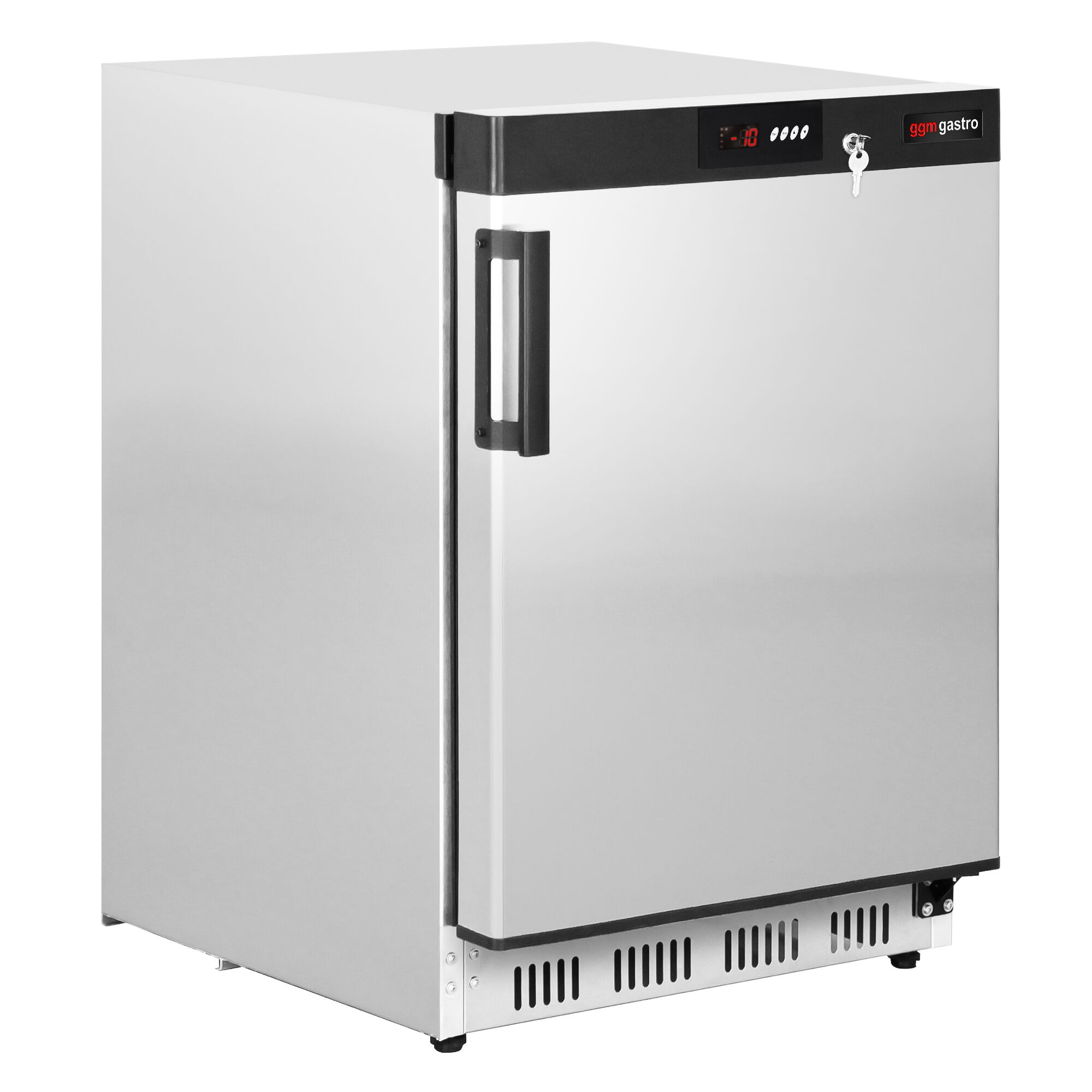 Mini congélateur de stockage inox PREMIUM – 200 litres – avec 1 porte – intérieur de la porte en plastique