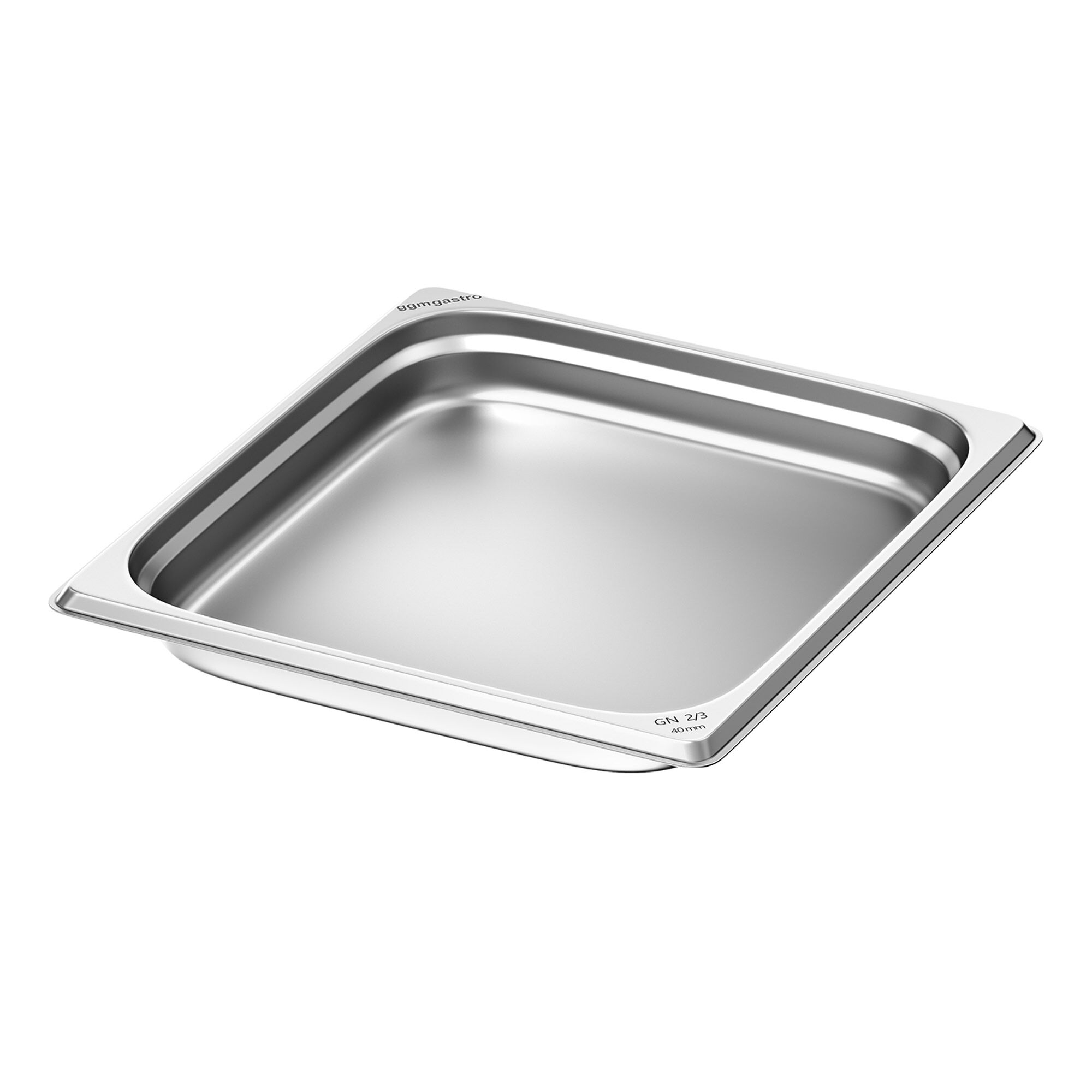 Bac GN 2/3 en inox - Hauteur : 40 mm