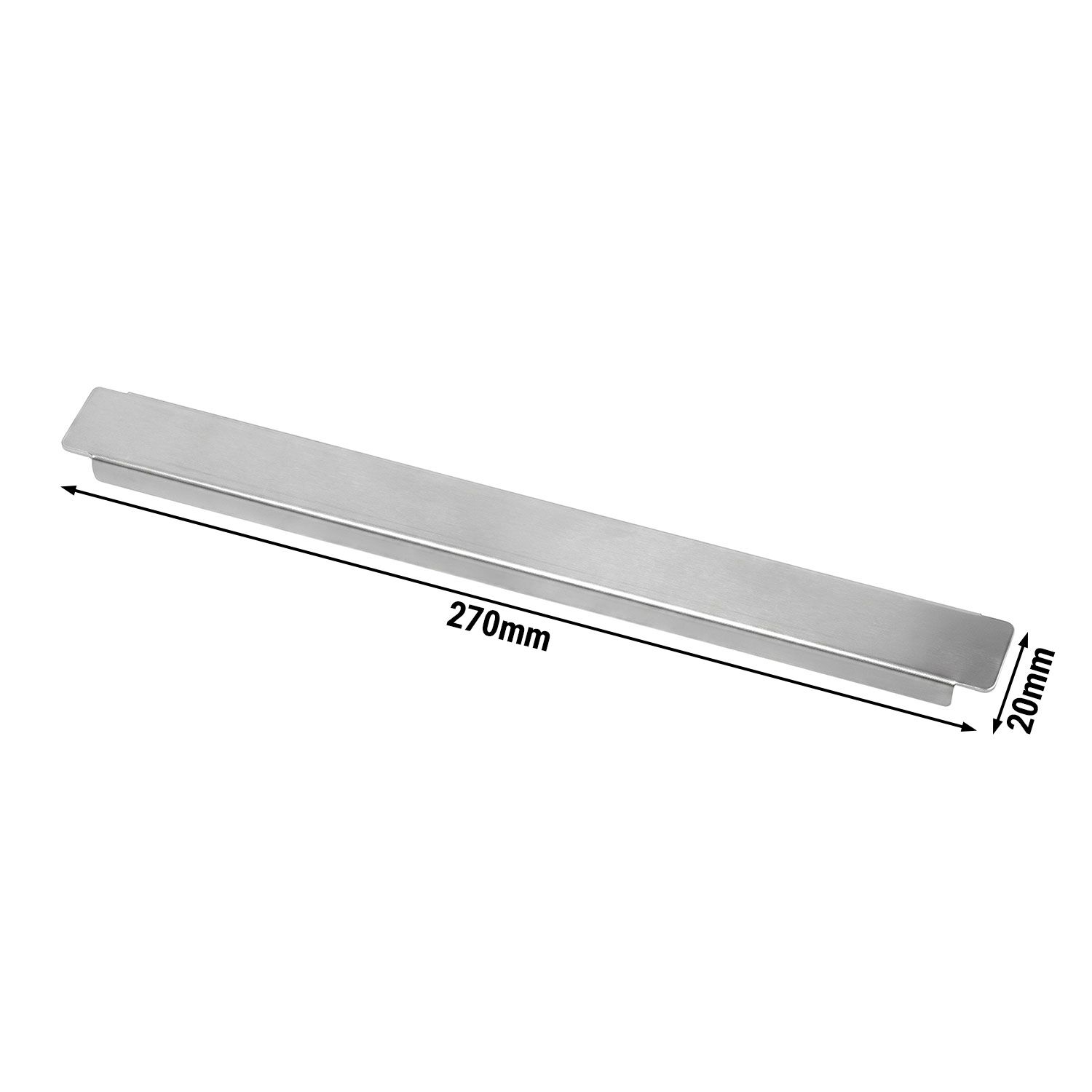 Gastronorm Container Divider (GN 1/4) - Intermediate Bar - Stainless Steel - 270x20x10mm - for Gastronorm Containers