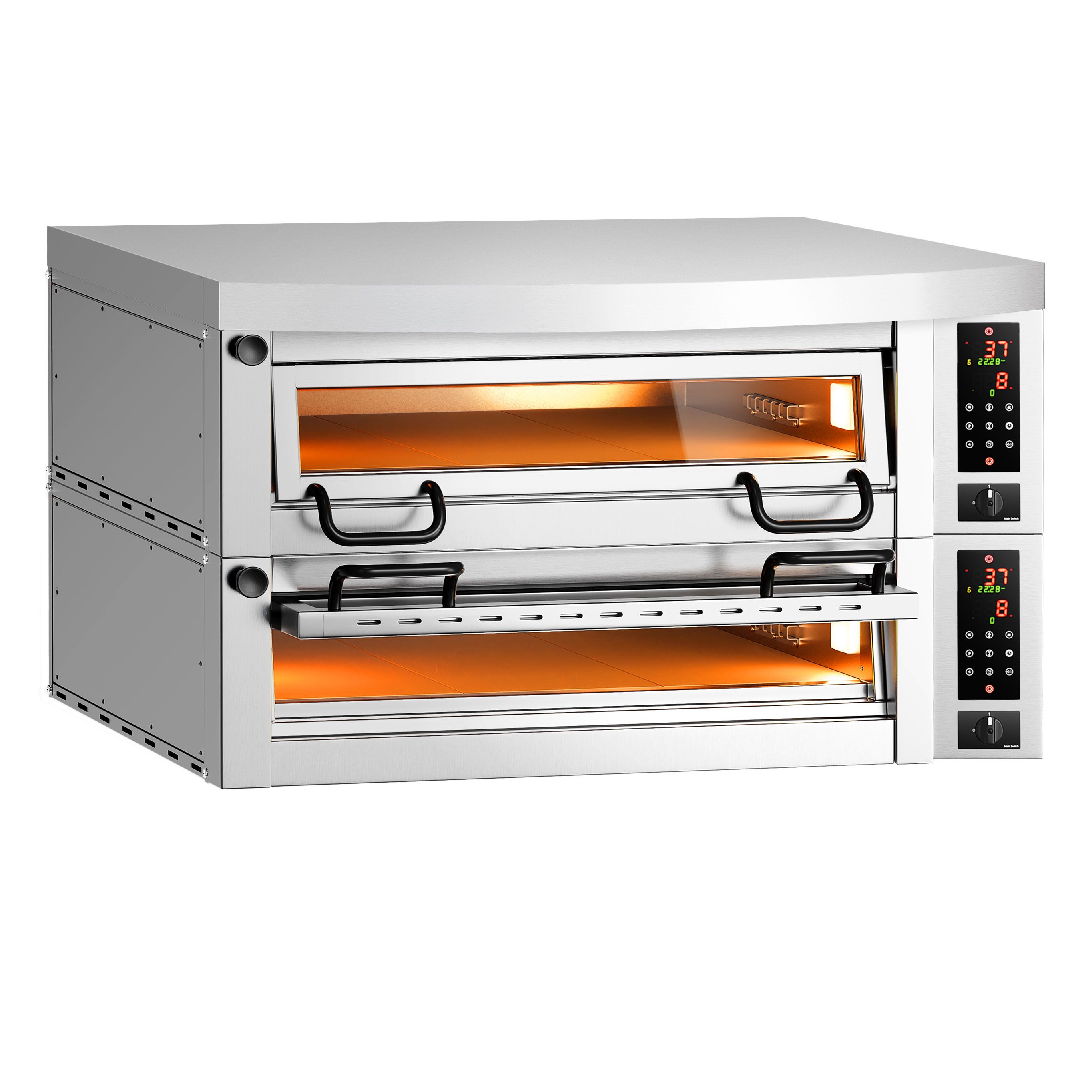 Elektro Pizzaofen Power - 9+9x 34cm - Digital - (Tief) - inkl. Haube