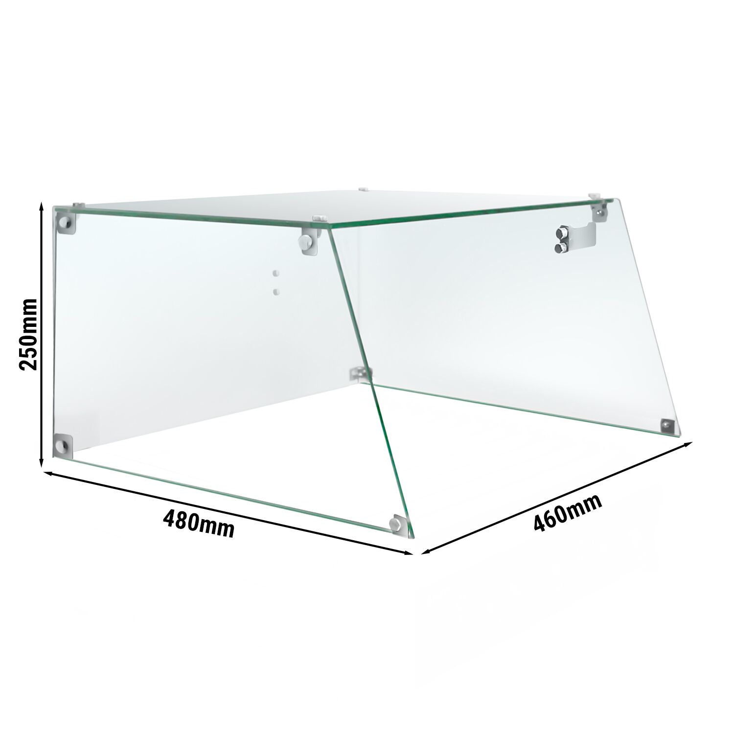 Glasöverbyggnad för korvgrill - 460x480x250 mm - glas - transparent - passar till HDGJ11N