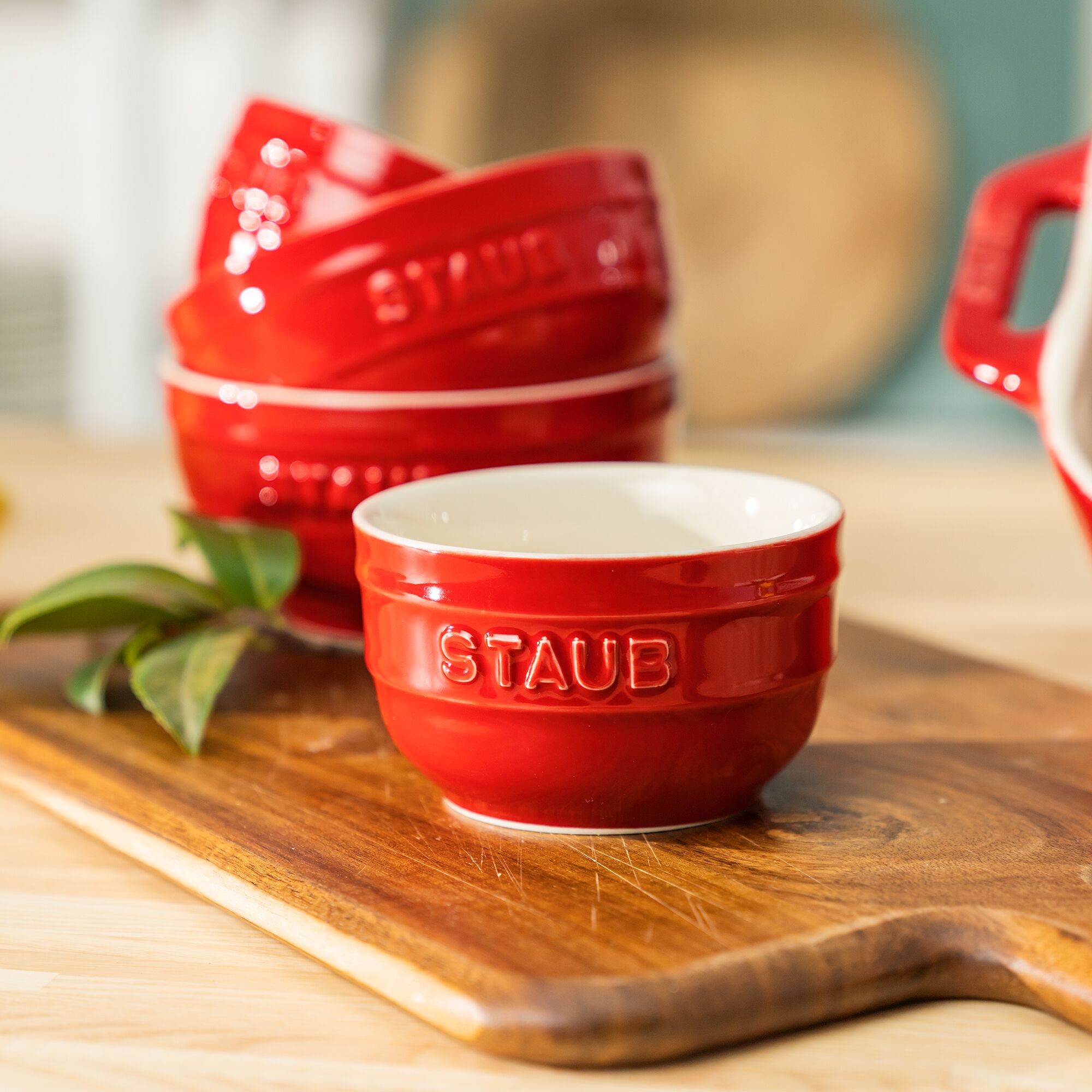 (2) STAUB| Ceramic Mould Set – Cherry Red - Stackable
