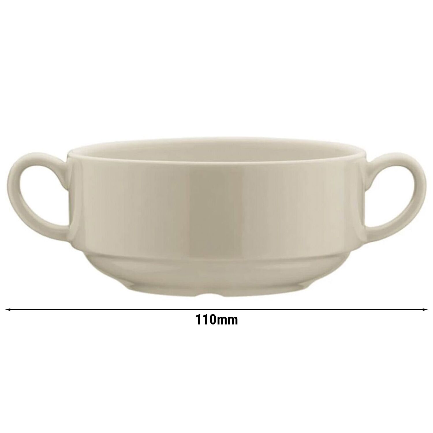 (24 pièces) SEMPRE – Tasse à soupe – 320 ml – Crème