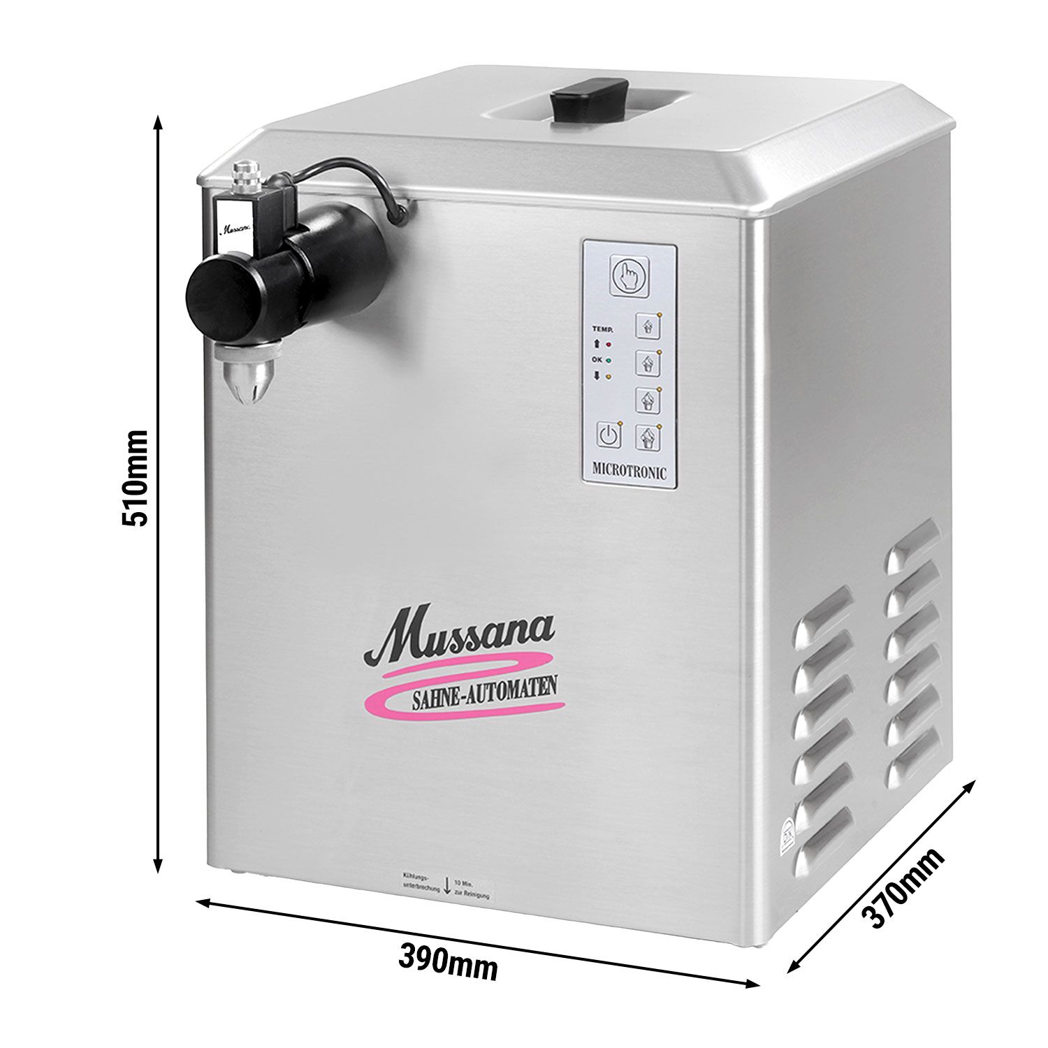 MUSSANA | GRANDE – Machine à chantilly – 12 litres – 500 W – 230 V – avec refroidissement